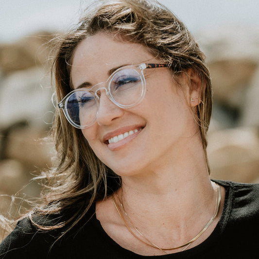 Retro P3 Shaped Clear Lens Blue Light Blocking Glasses D158