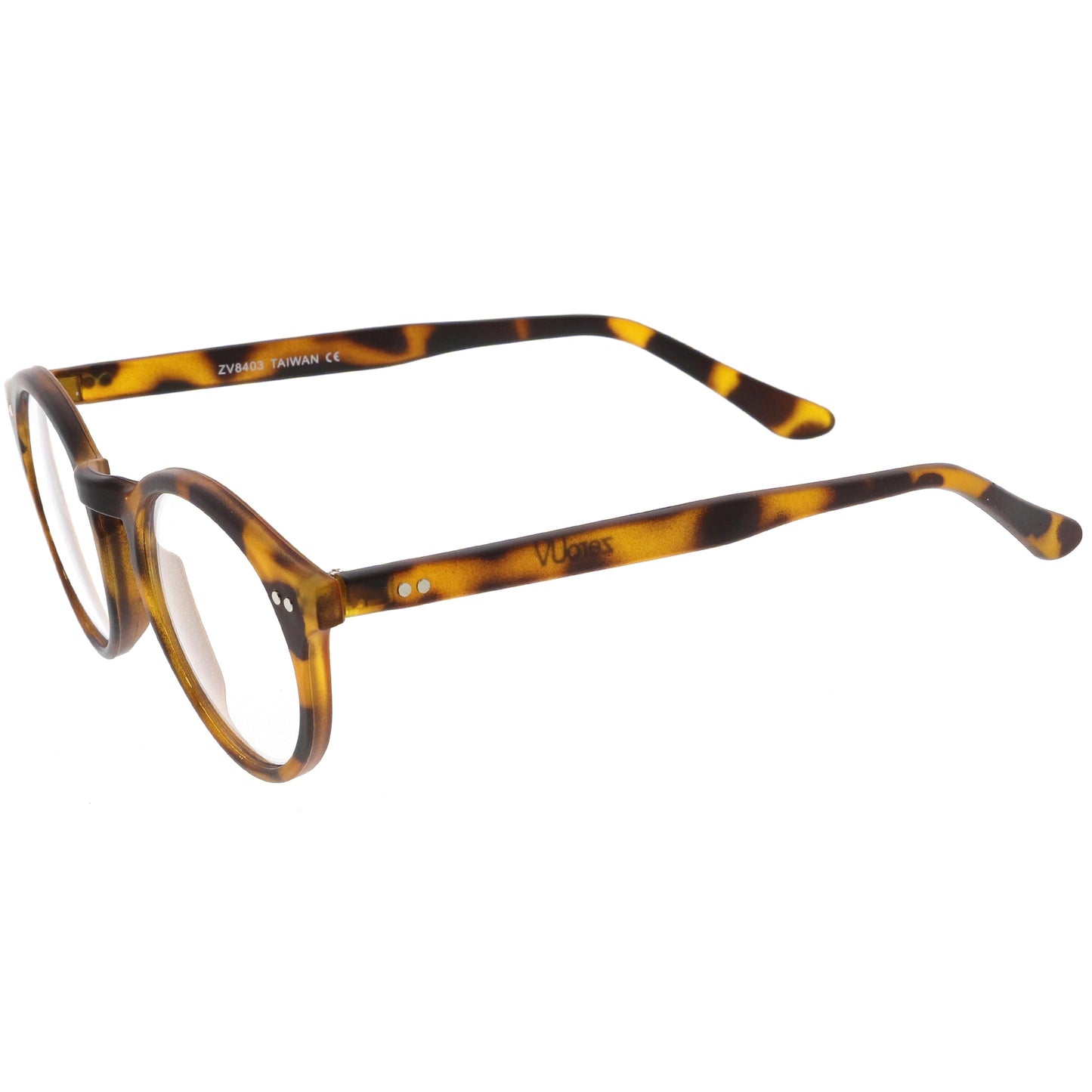 Vintage European Clear Lens Small Round Glasses 8403