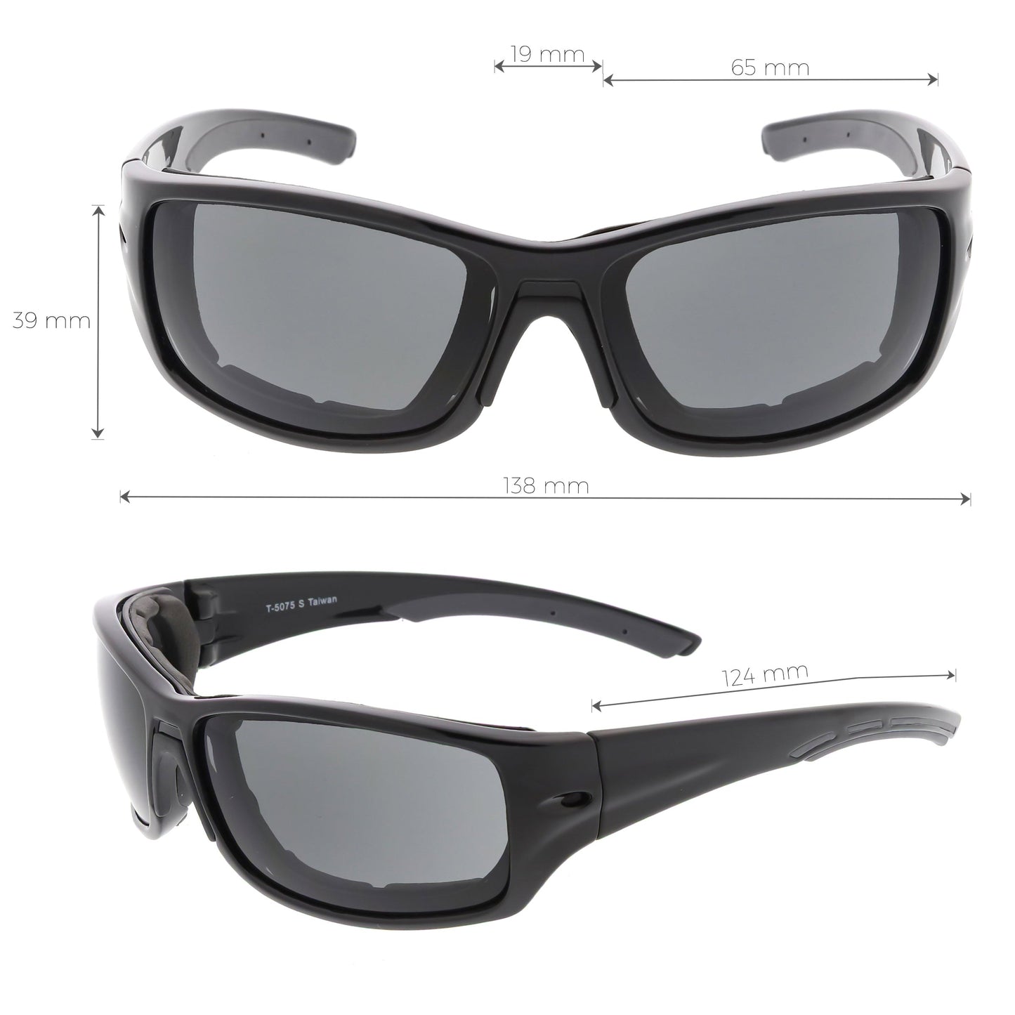 Performance Foam Padded TR-90 Motorcycle Safety Goggles C806