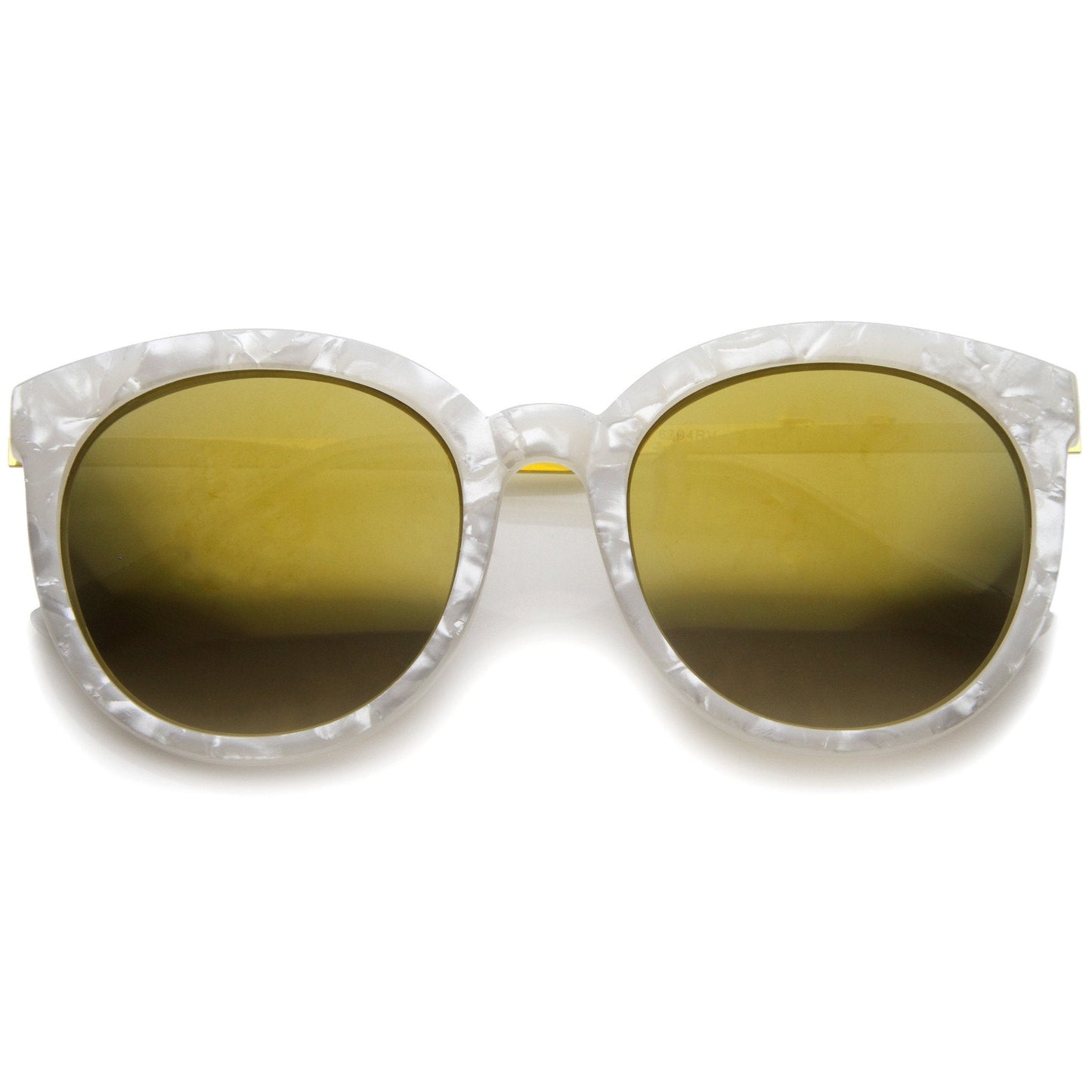 Oversize Women's Marble Cat Eye Mirrored Lens A242