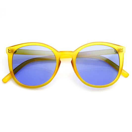 Vintage Inspired Dapper Round P3 Key Hole Fashion Sunglasses 9433