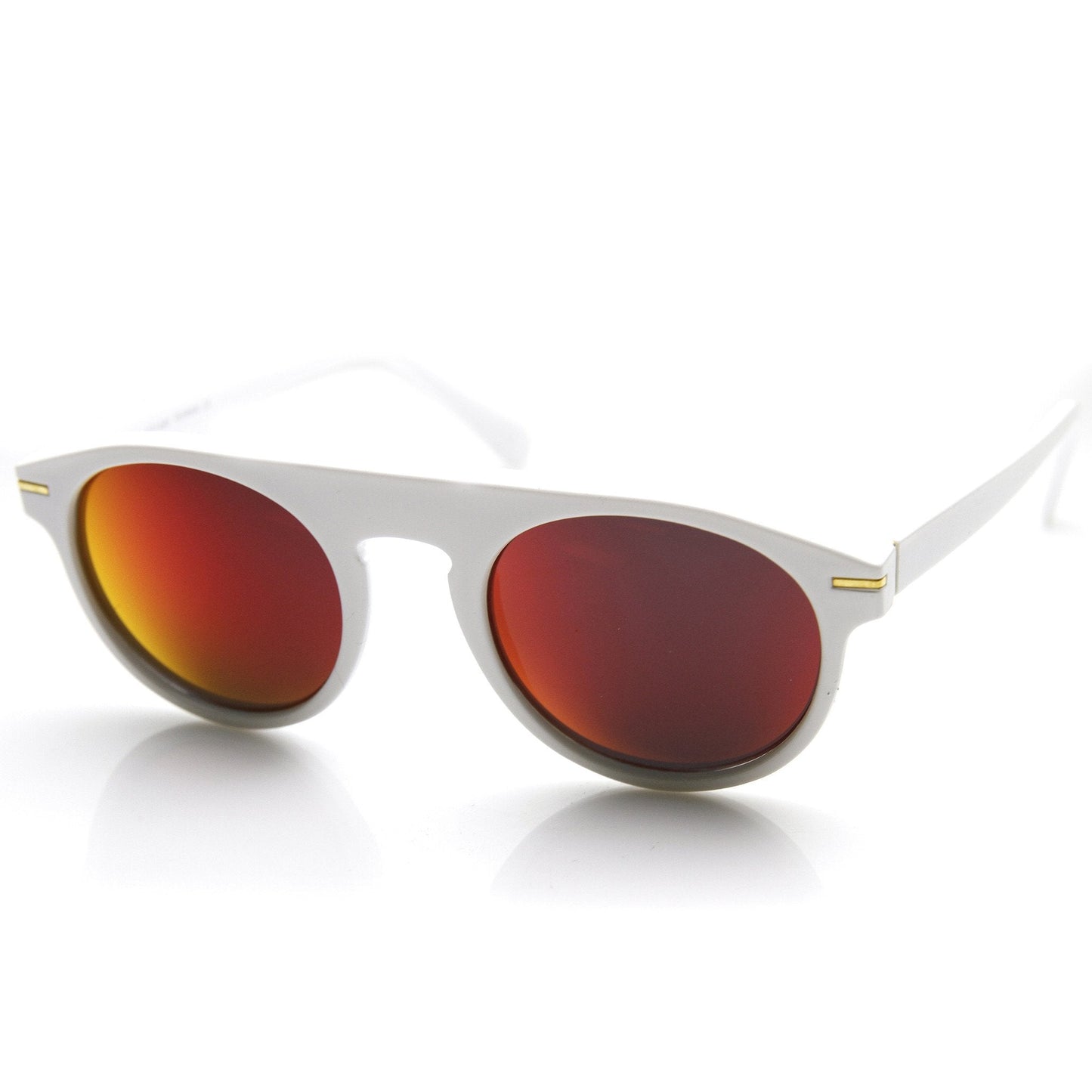 European Mirrored Lens Round P3 Retro Aviator Sunglasses 8758