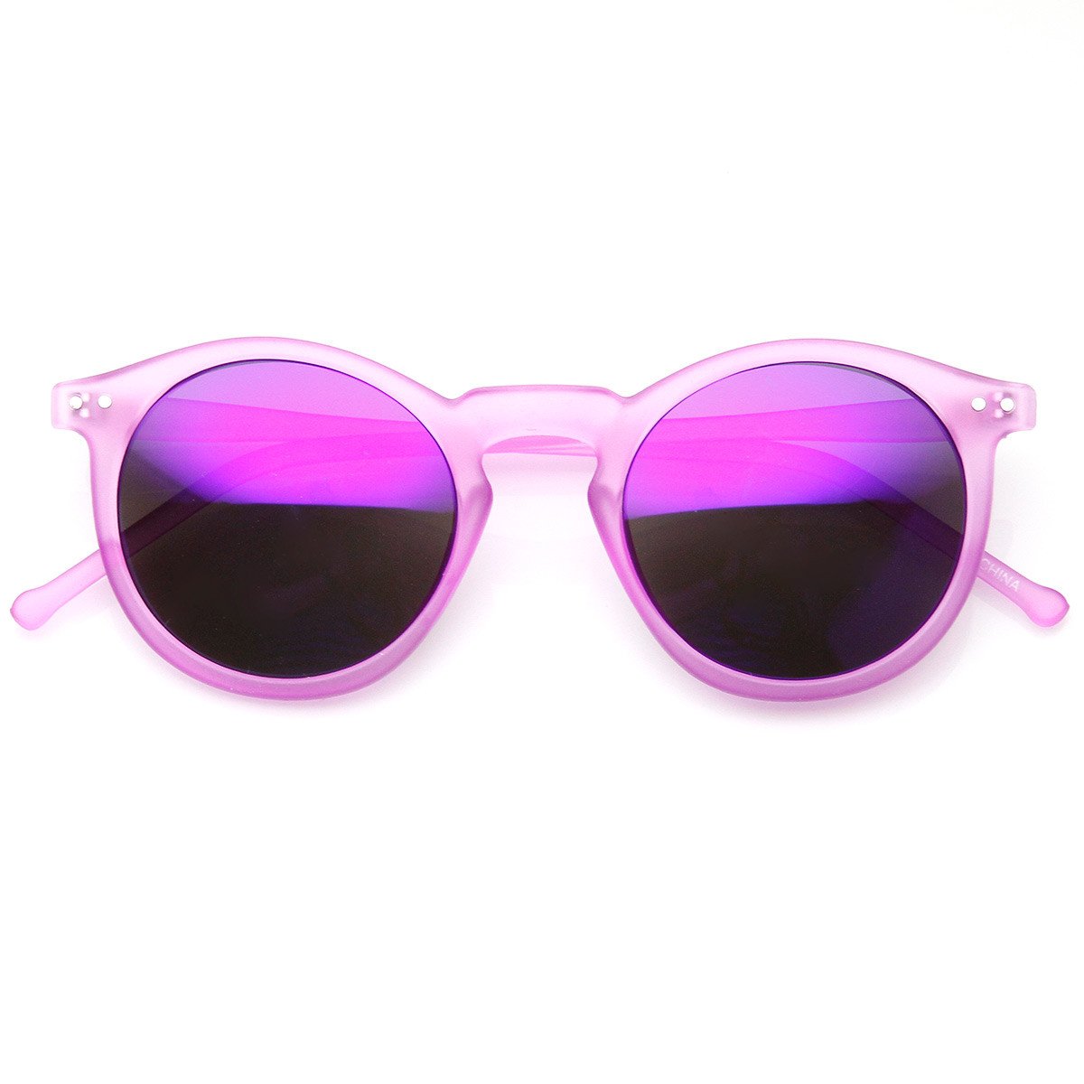 Retro P3 Round Flash Color Mirrored Lens Colorful Sunglasses 8932