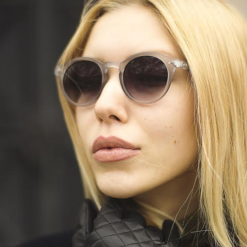 Vintage Inspired Key Hole Round Spectacles P3 Sunglasses 7055