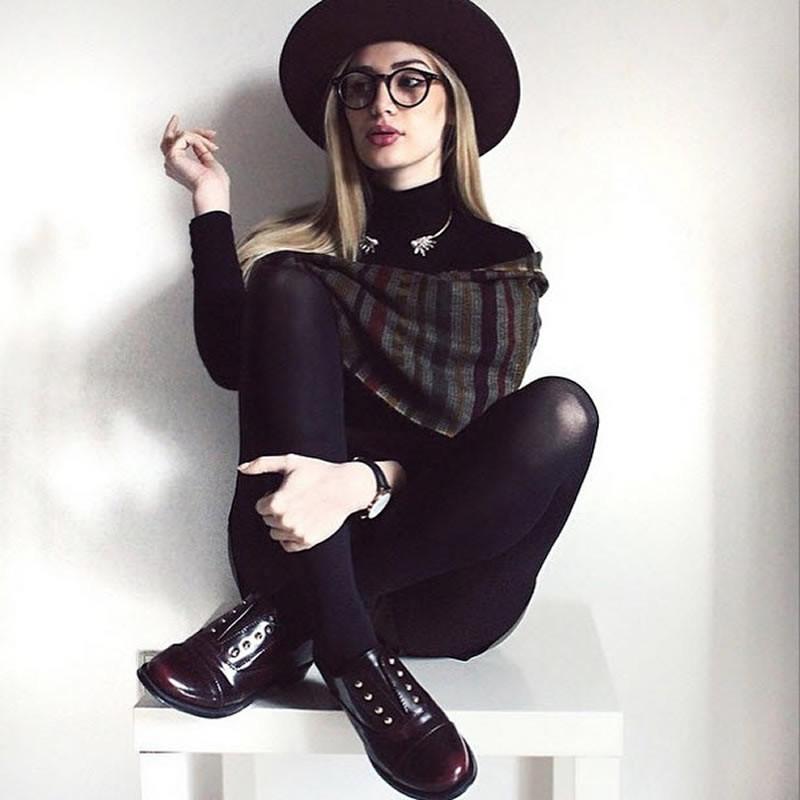 Vintage European Clear Lens Small Round Glasses 8403