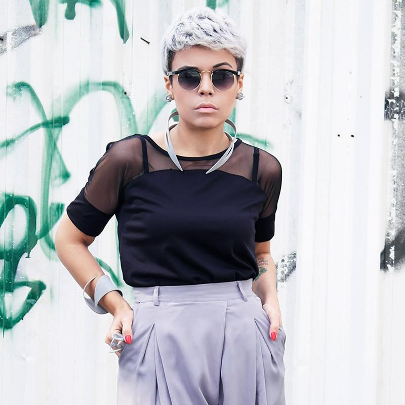 Dapper Vintage Inspired Indie Half Frame Round Sunglasses 9455