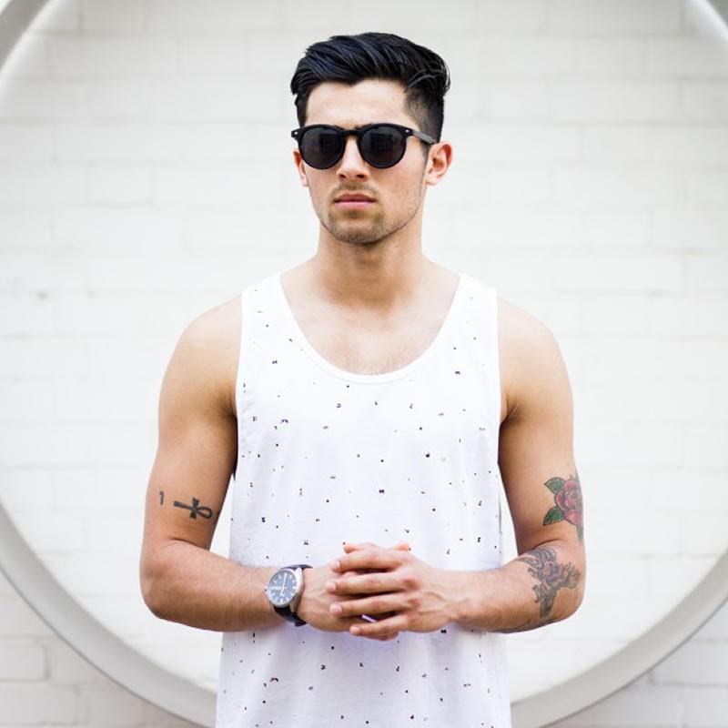 Dapper Vintage Inspired P3 Keyhole Round Horned Rim Sunglasses 8992