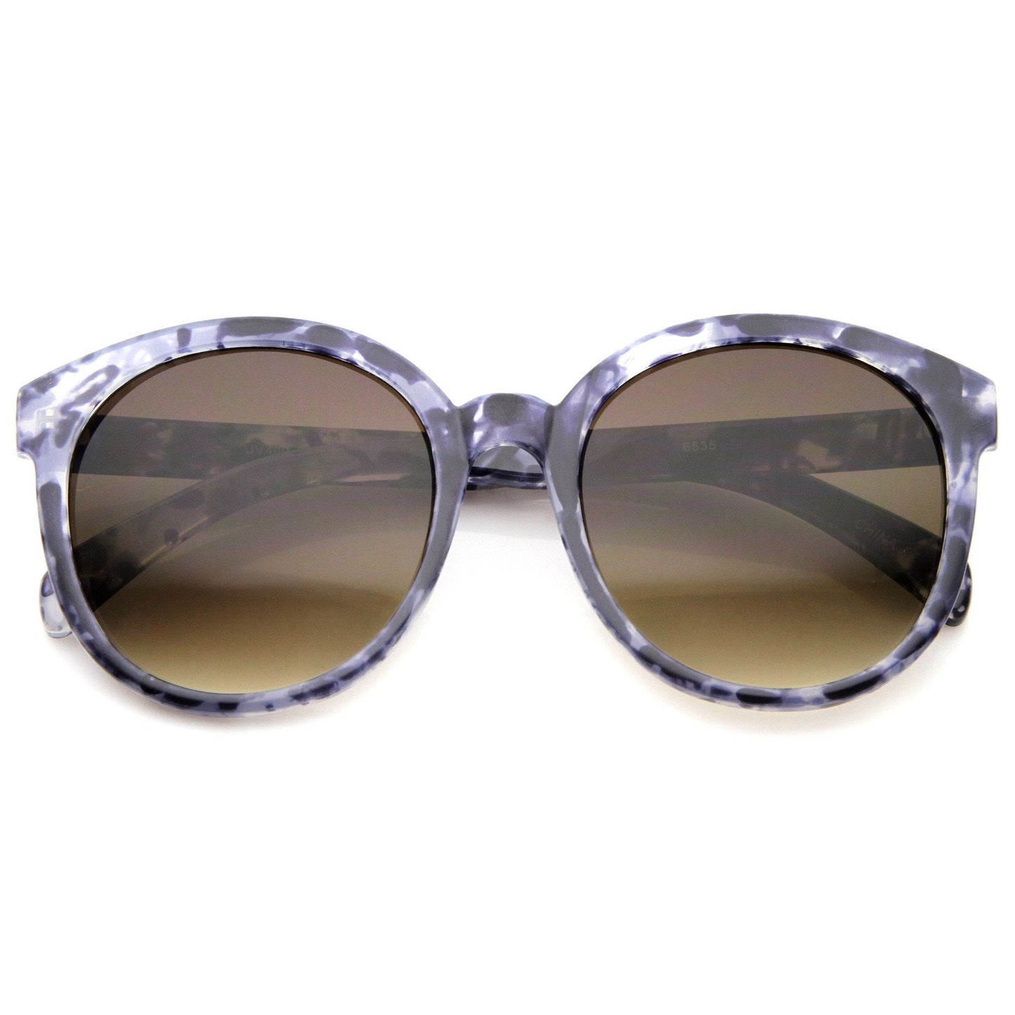 Women's Round Marble Print P3 Sunglasses A054