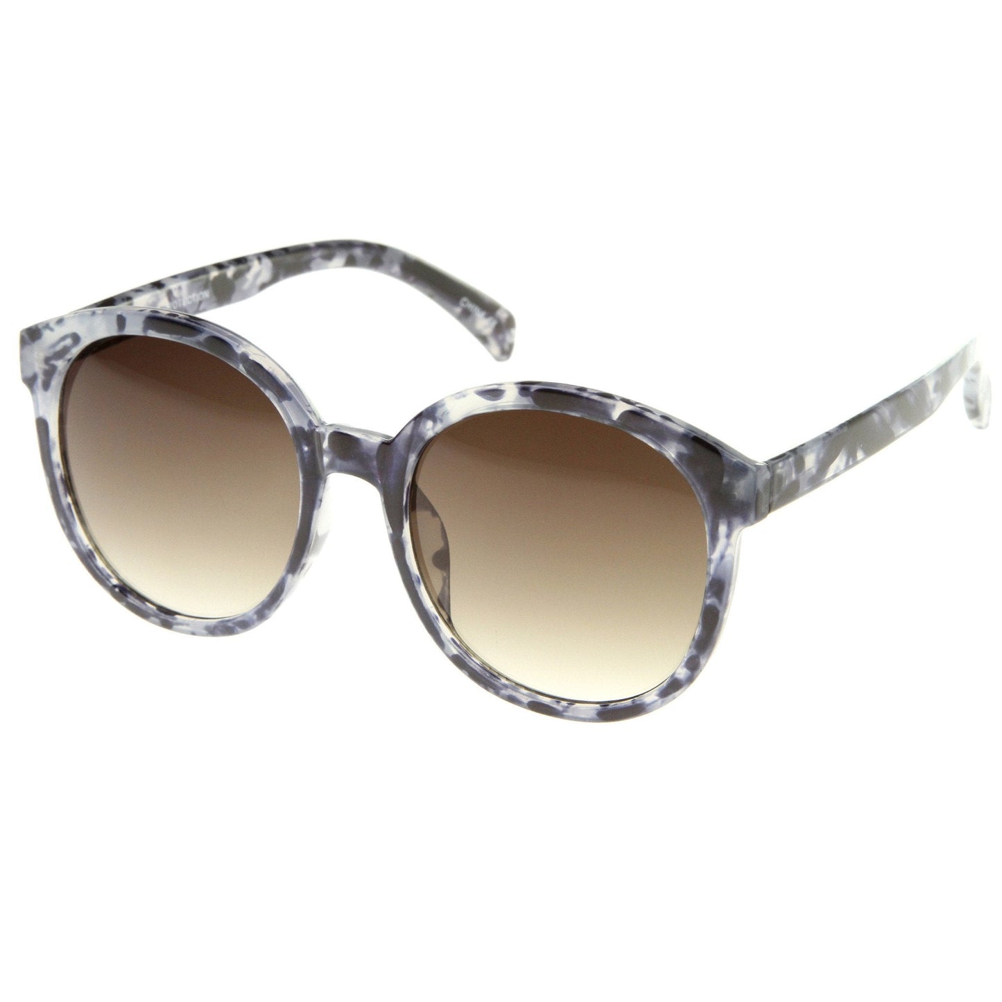 Women's Round Marble Print P3 Sunglasses A054
