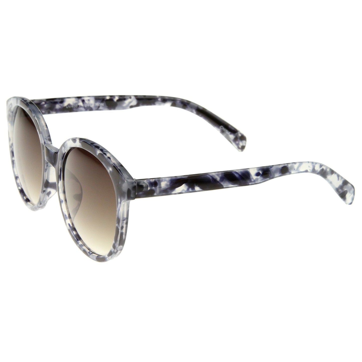 Women's Round Marble Print P3 Sunglasses A054
