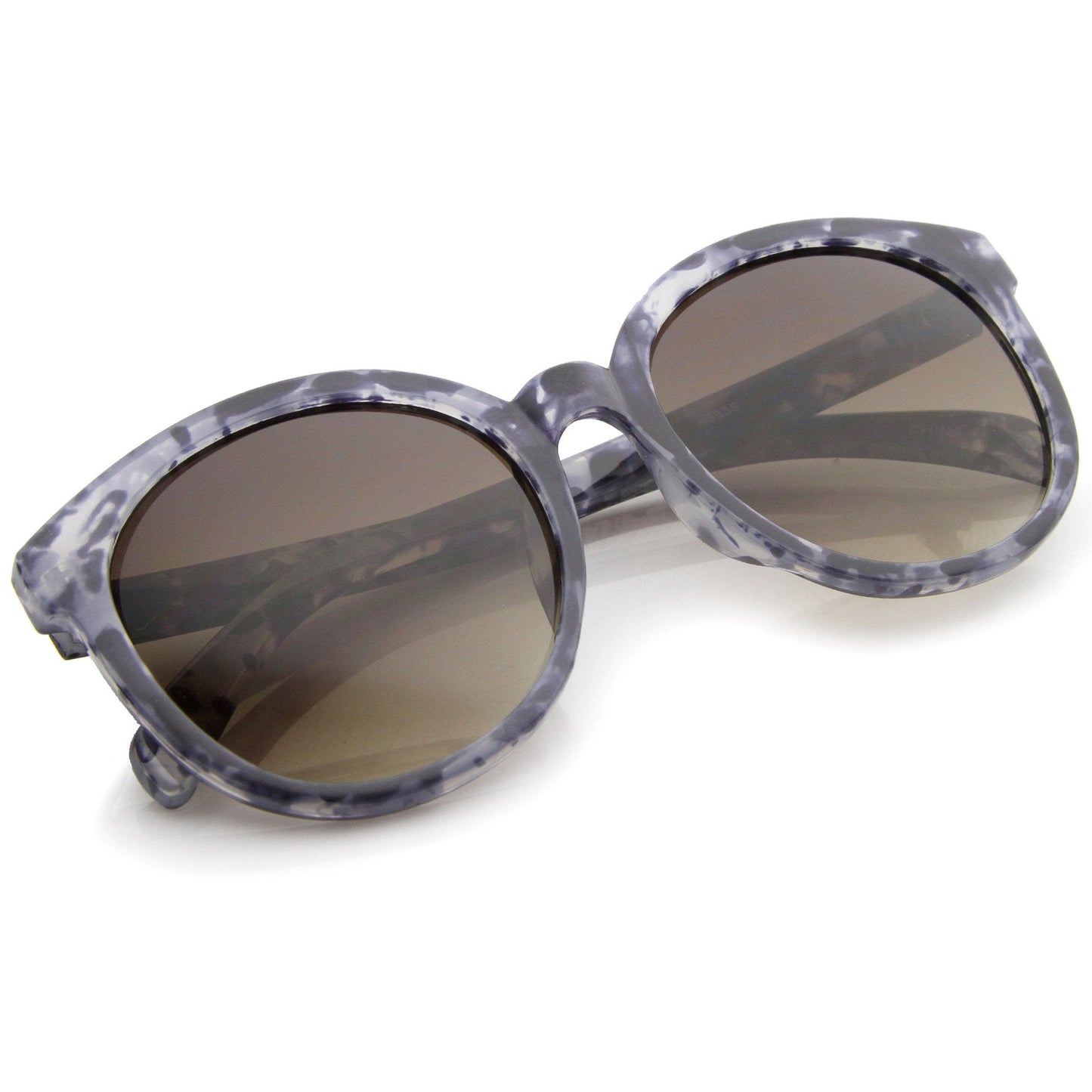 Women's Round Marble Print P3 Sunglasses A054