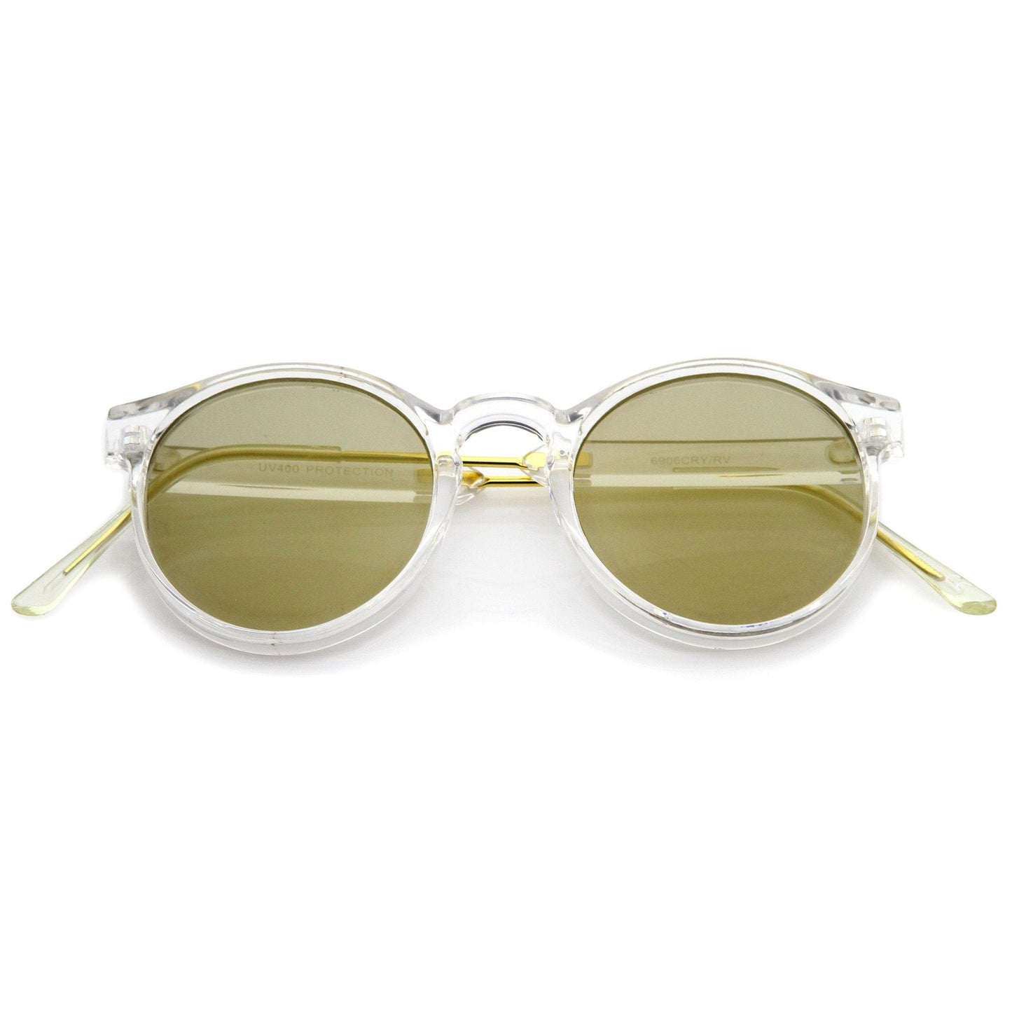 Crystal Clear Round P3 Mirror Lens Sunglasses A464