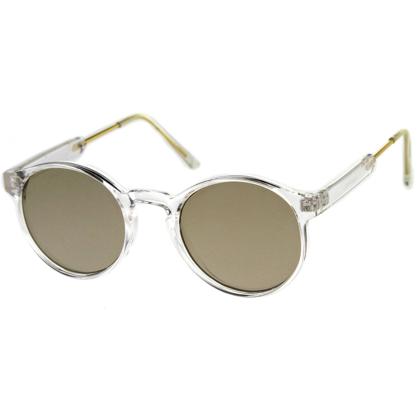 Crystal Clear Round P3 Mirror Lens Sunglasses A464