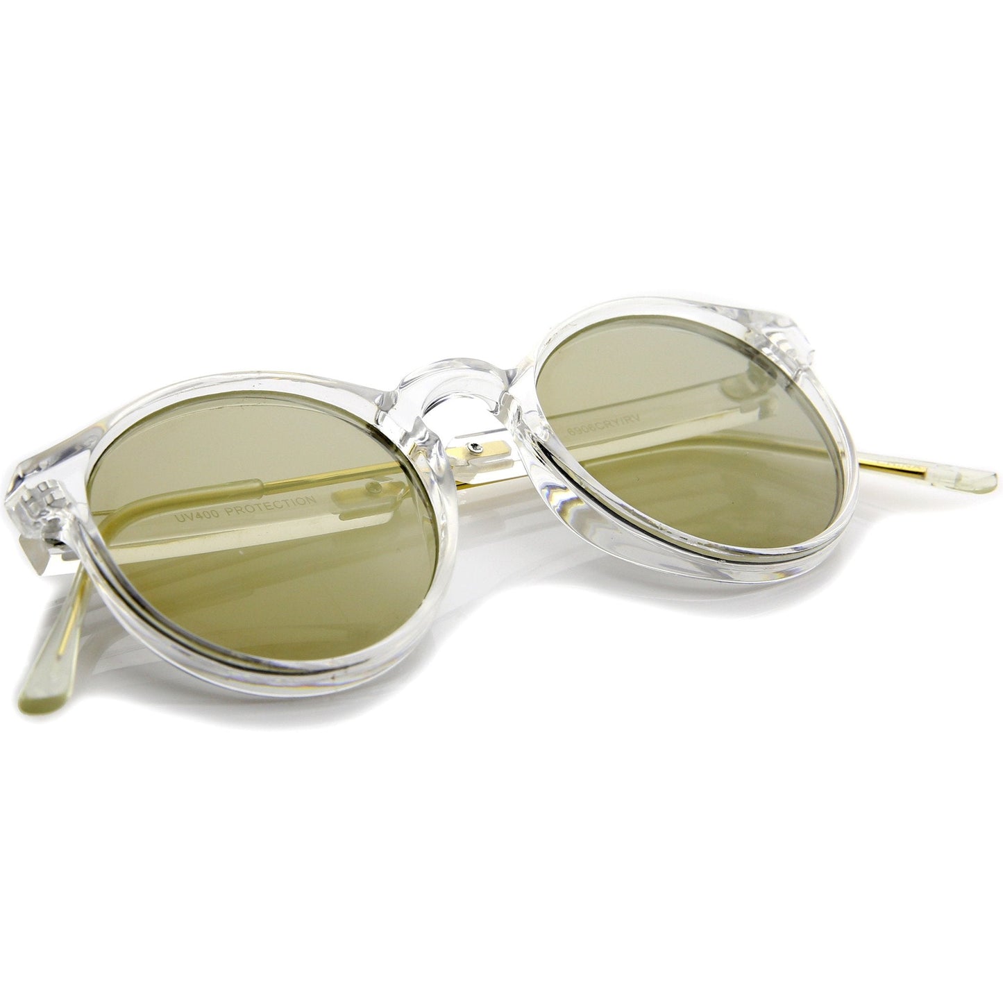 Crystal Clear Round P3 Mirror Lens Sunglasses A464