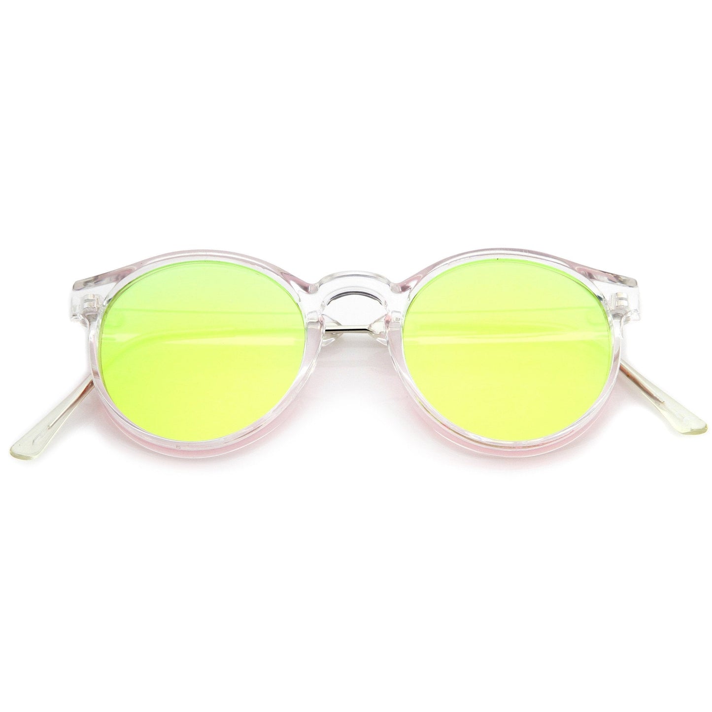 Crystal Clear Round P3 Mirror Lens Sunglasses A464