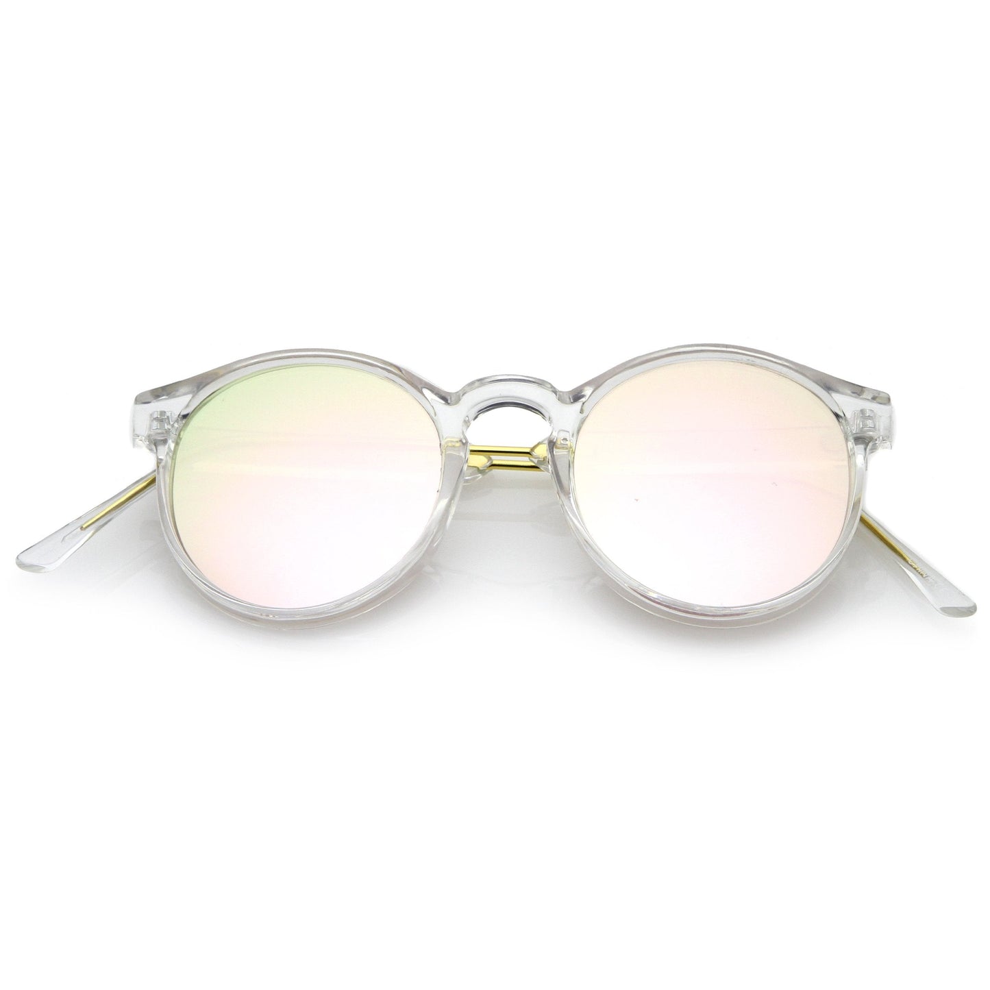 Crystal Clear Round P3 Mirror Lens Sunglasses A464