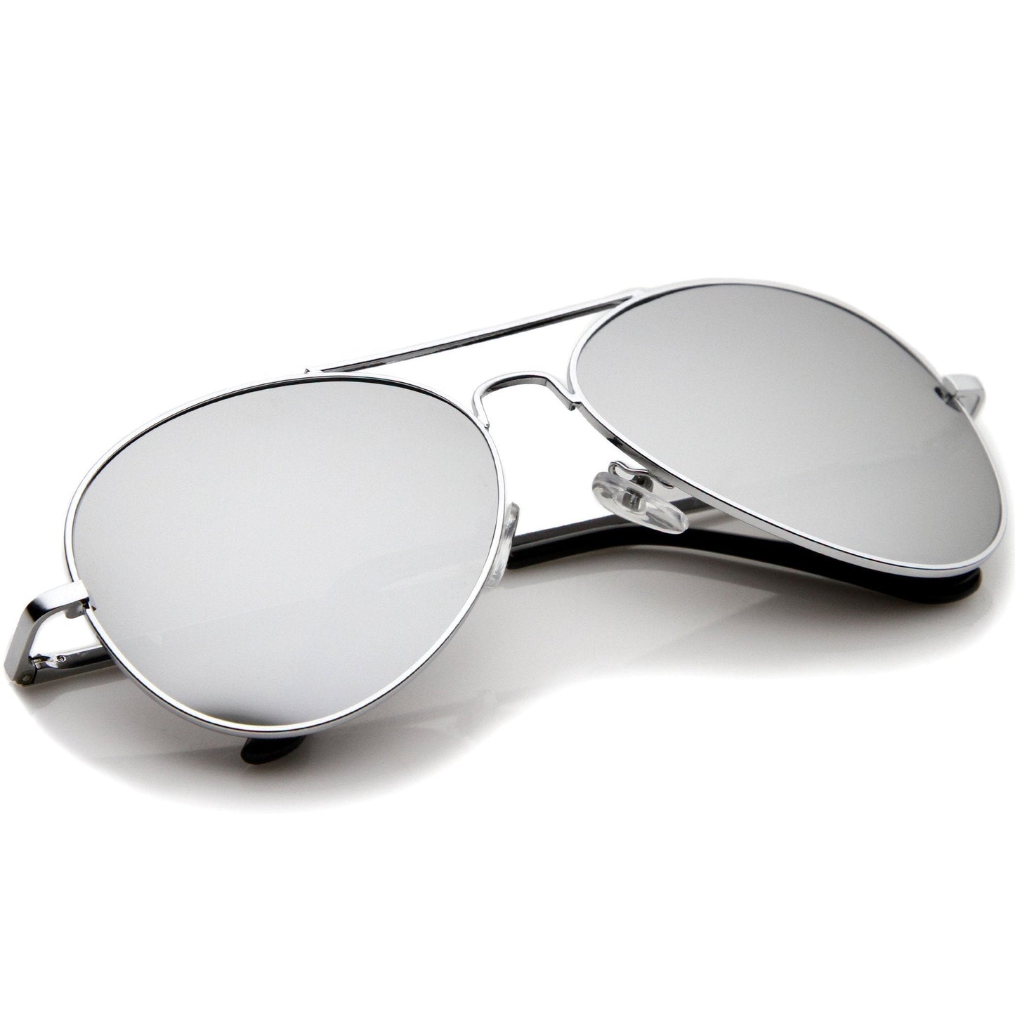 Premium Military Mirrored Lens Metal Aviator Sunglasses 1375 58mm