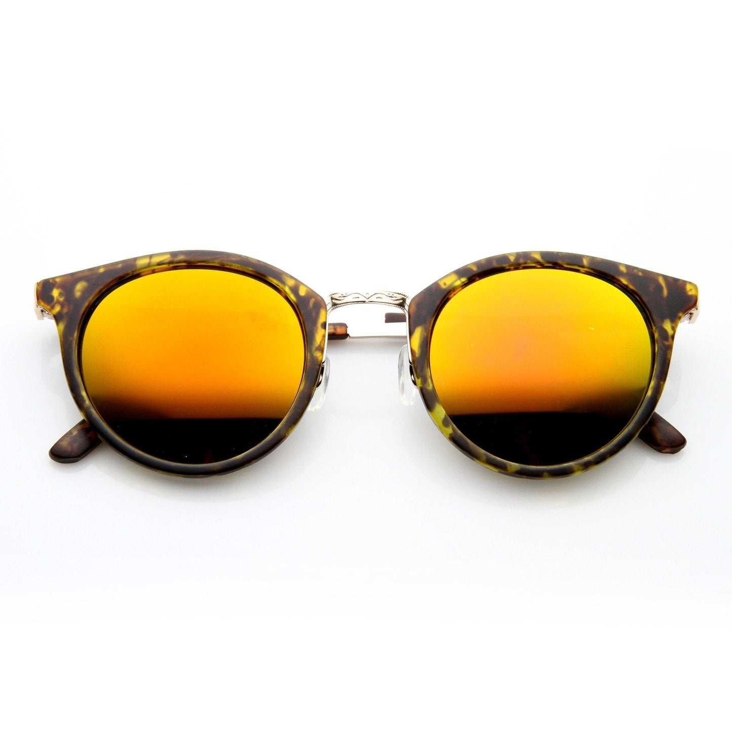 Vintage Dapper P3 Horned Rim Mirror Lens Sunglasses 9617