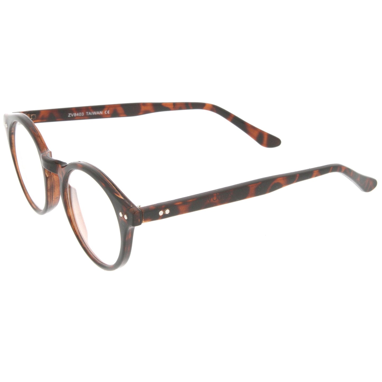 Vintage European Clear Lens Small Round Glasses 8403