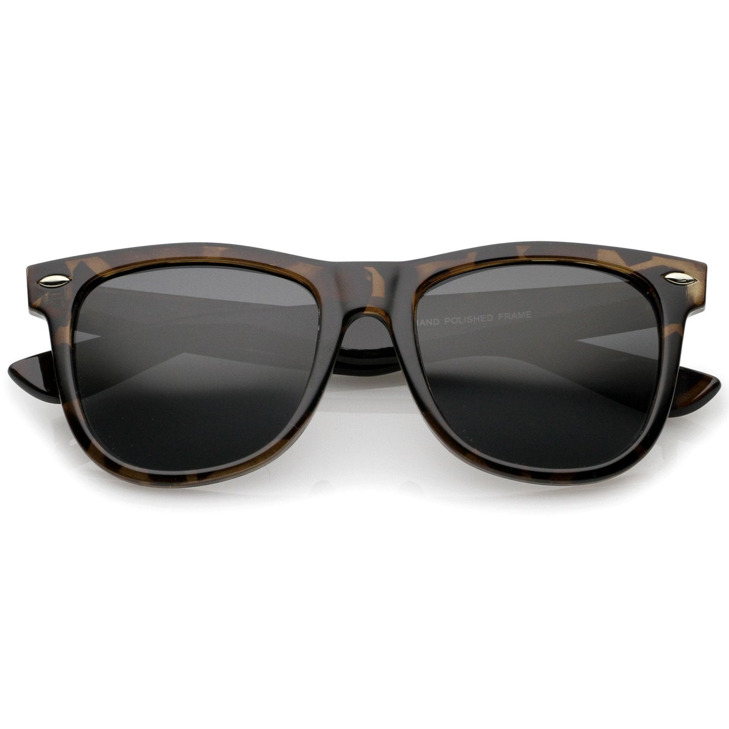 Classic Large Polarized Lens Horned Rim Sunglasses 6105