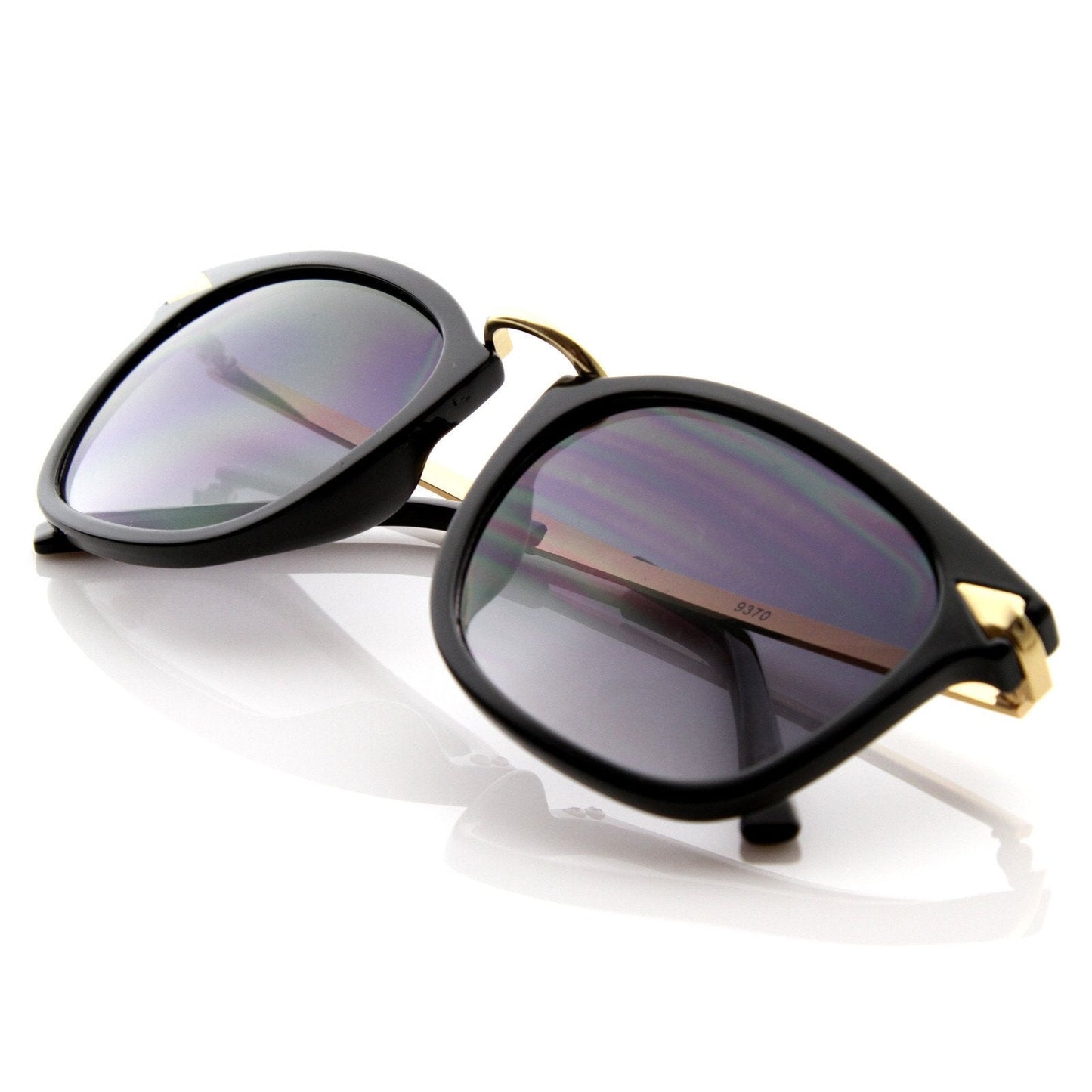 Vintage Artful European Fashion Horned Rim Sunglasses 8600