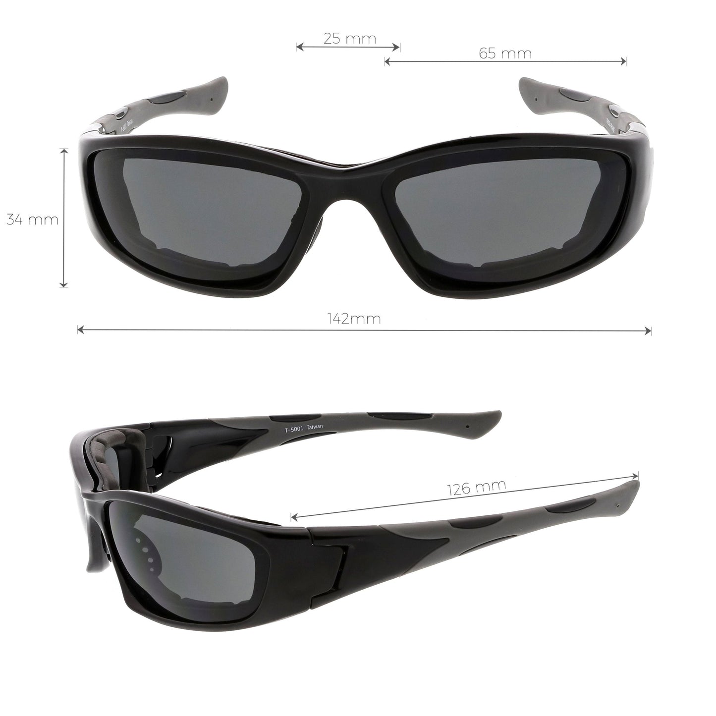 Men's Active Sports TR-90 Padded Goggle Sunglasses C534