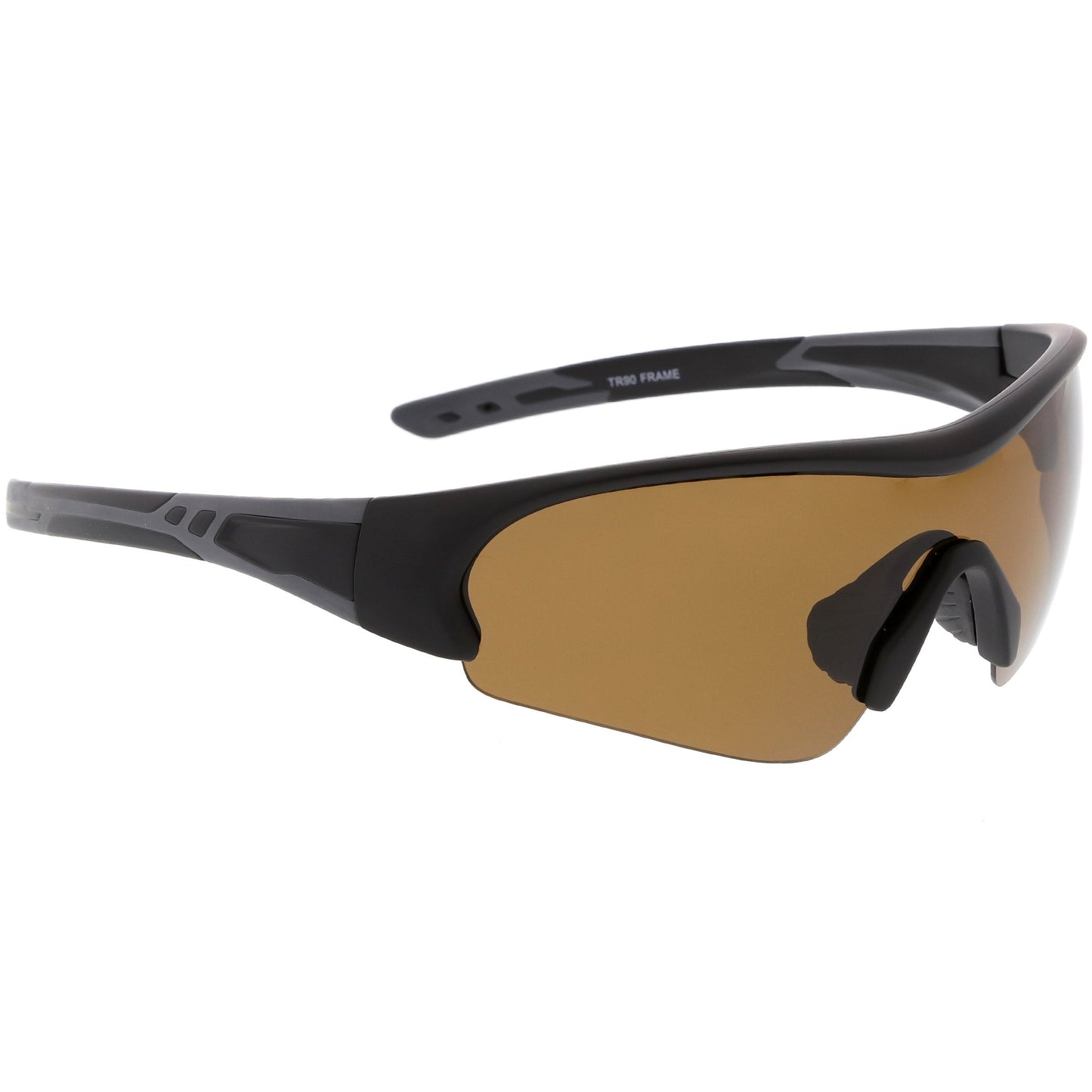 Outdoor Sports Half Frame TR-90 Polarized Shield Sunglasses C538