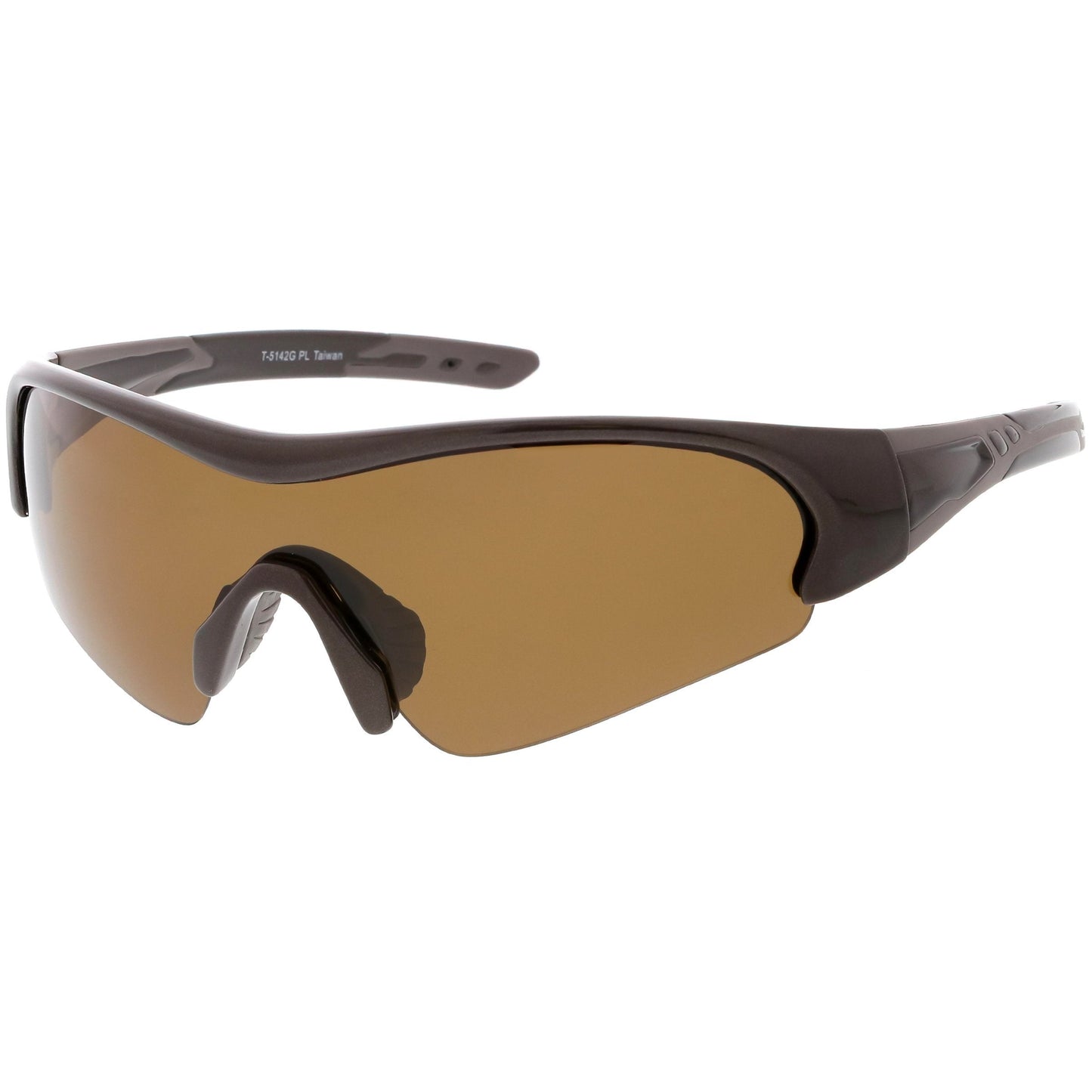 Outdoor Sports Half Frame TR-90 Polarized Shield Sunglasses C538