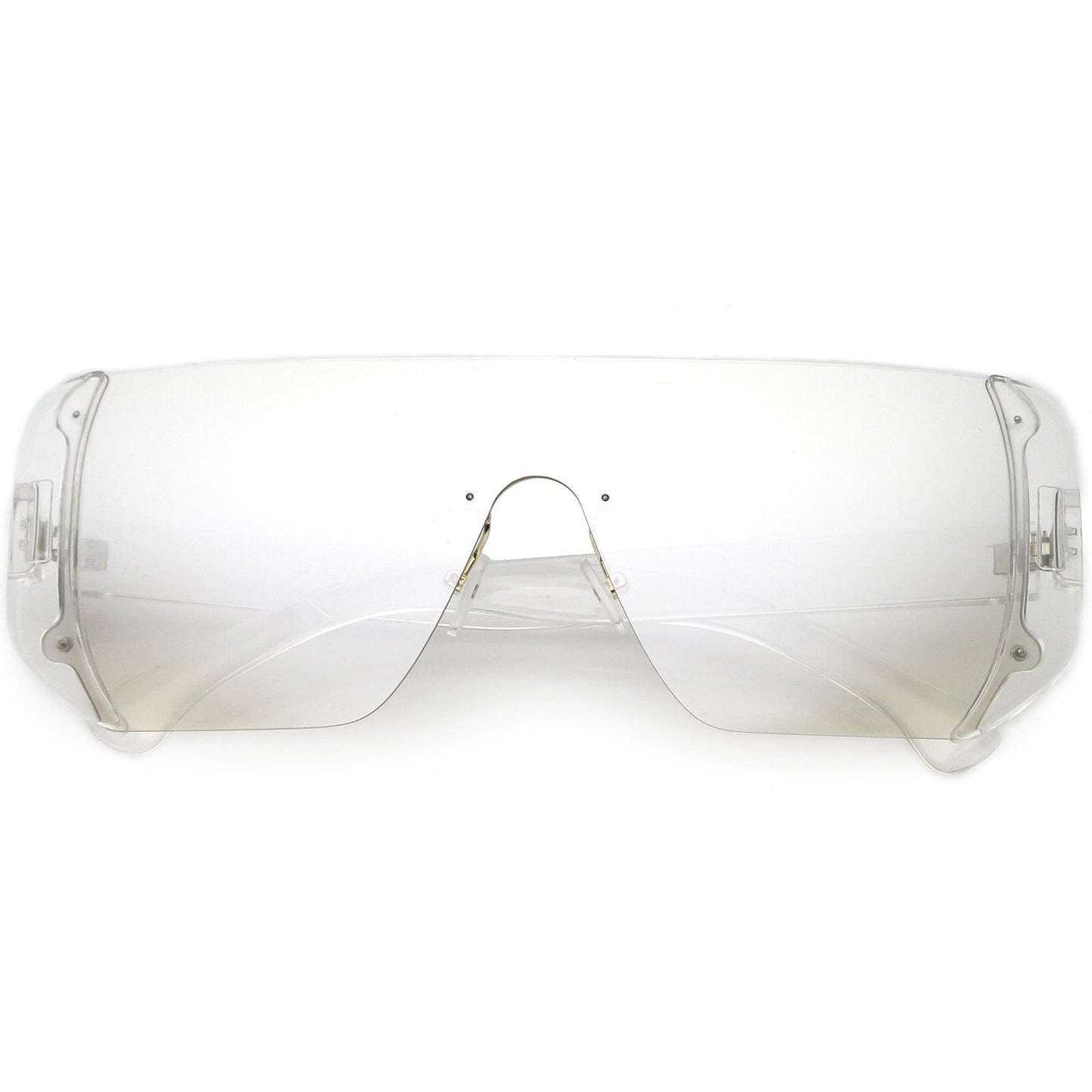 Retro Futuristic Oversize Color Mirrored Lens Shield Sunglasses C634