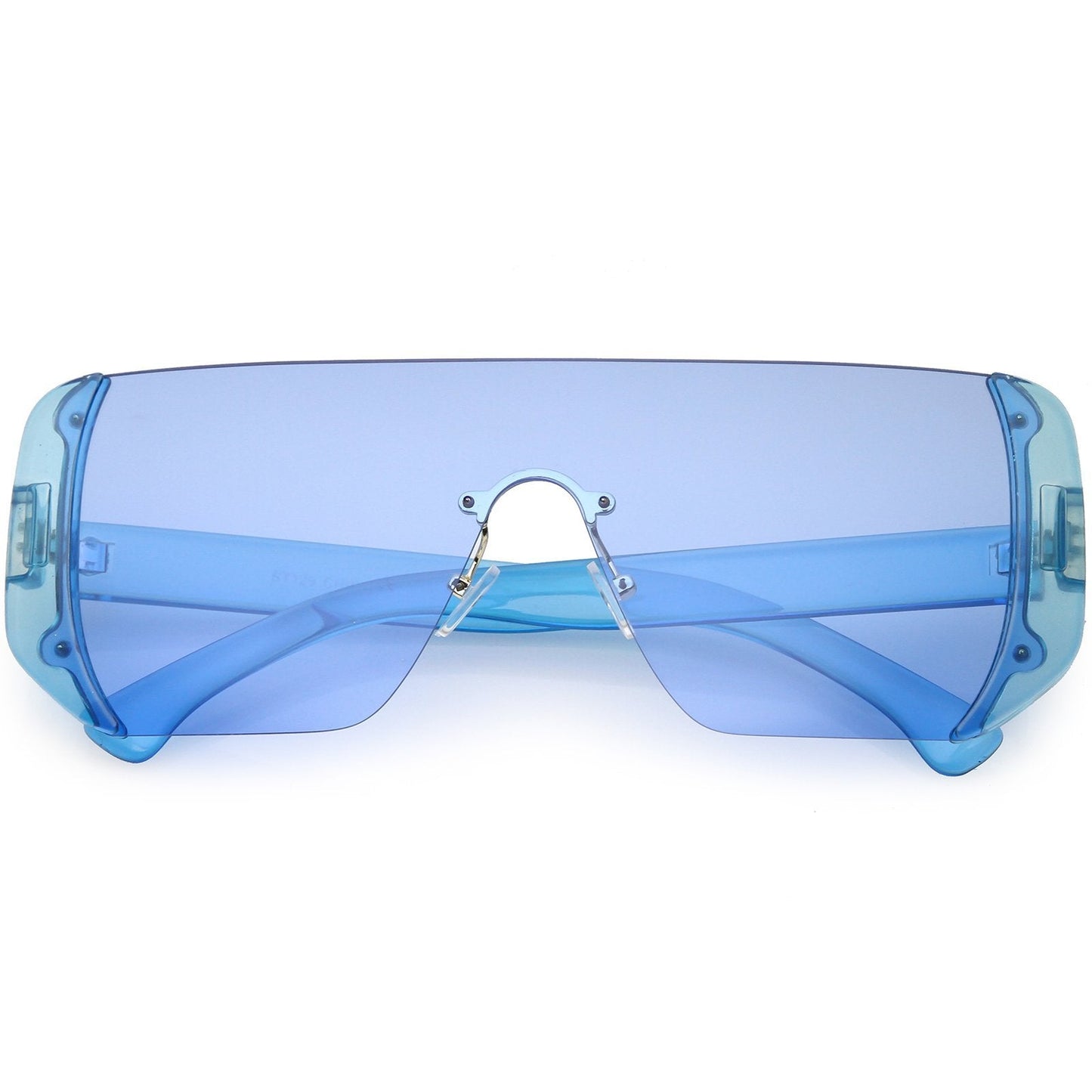 Retro Futuristic Oversize Color Mirrored Lens Shield Sunglasses C634