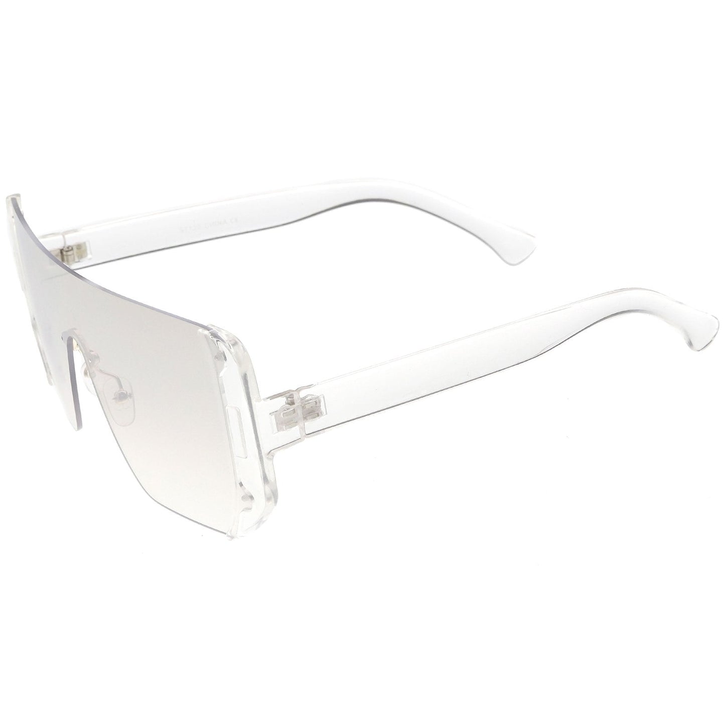 Retro Futuristic Oversize Color Mirrored Lens Shield Sunglasses C634