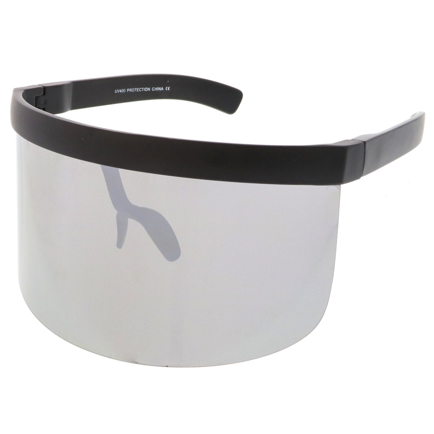 Retro Modern Oversize Novelty Mirrored Lens Shield Visor C453