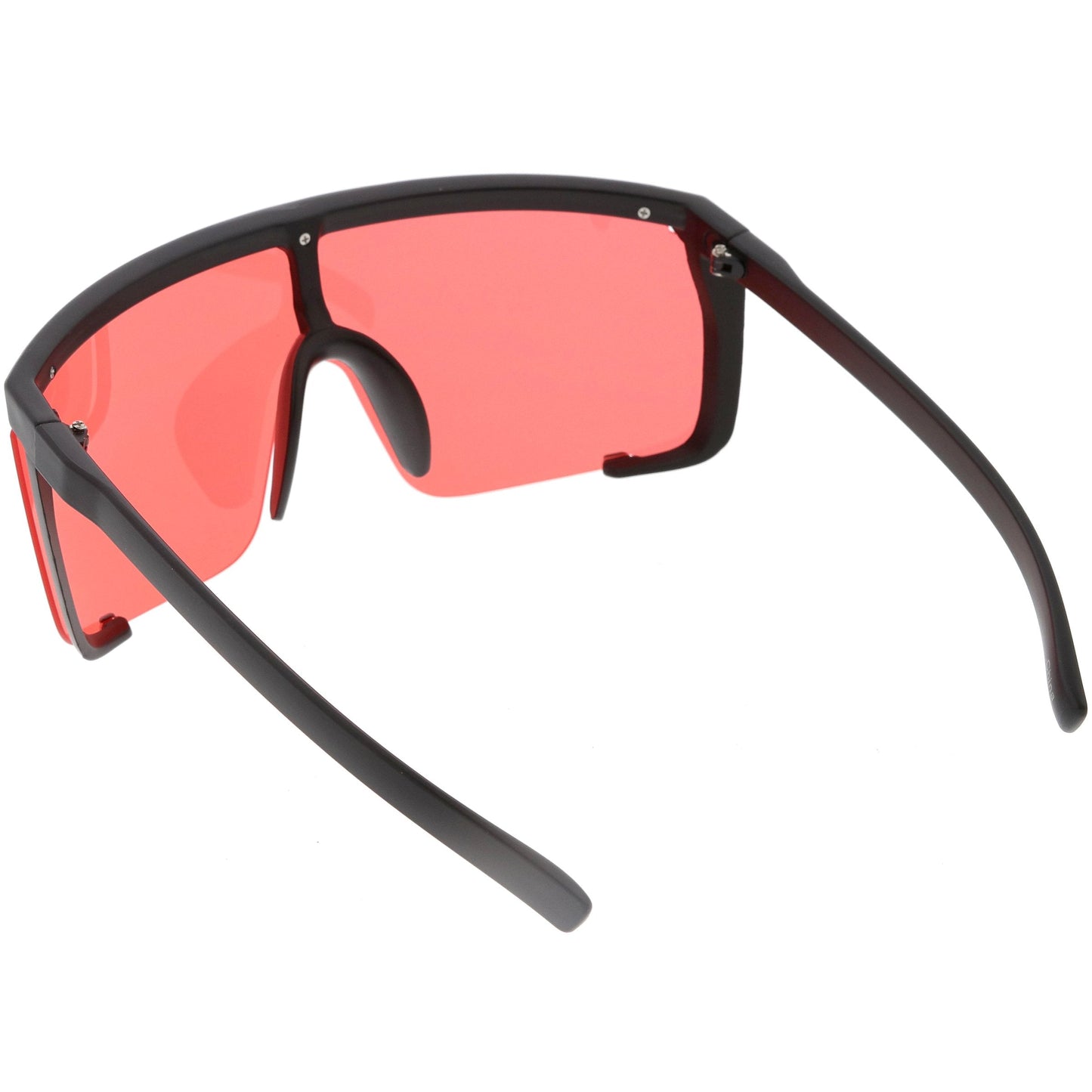 Oversize Retro Color Tone Sports Shield Flat Top Sunglasses C686
