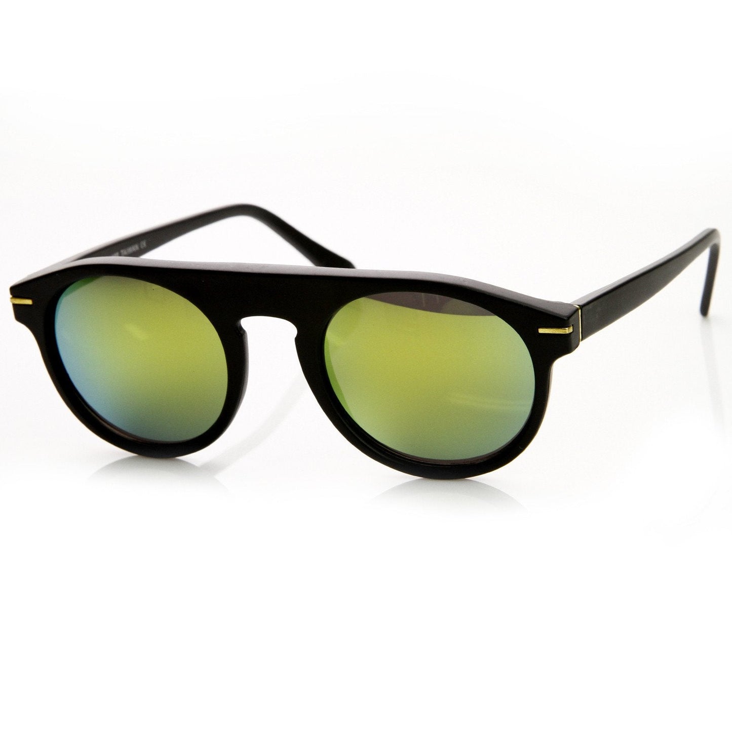 European Mirrored Lens Round P3 Retro Aviator Sunglasses 8758