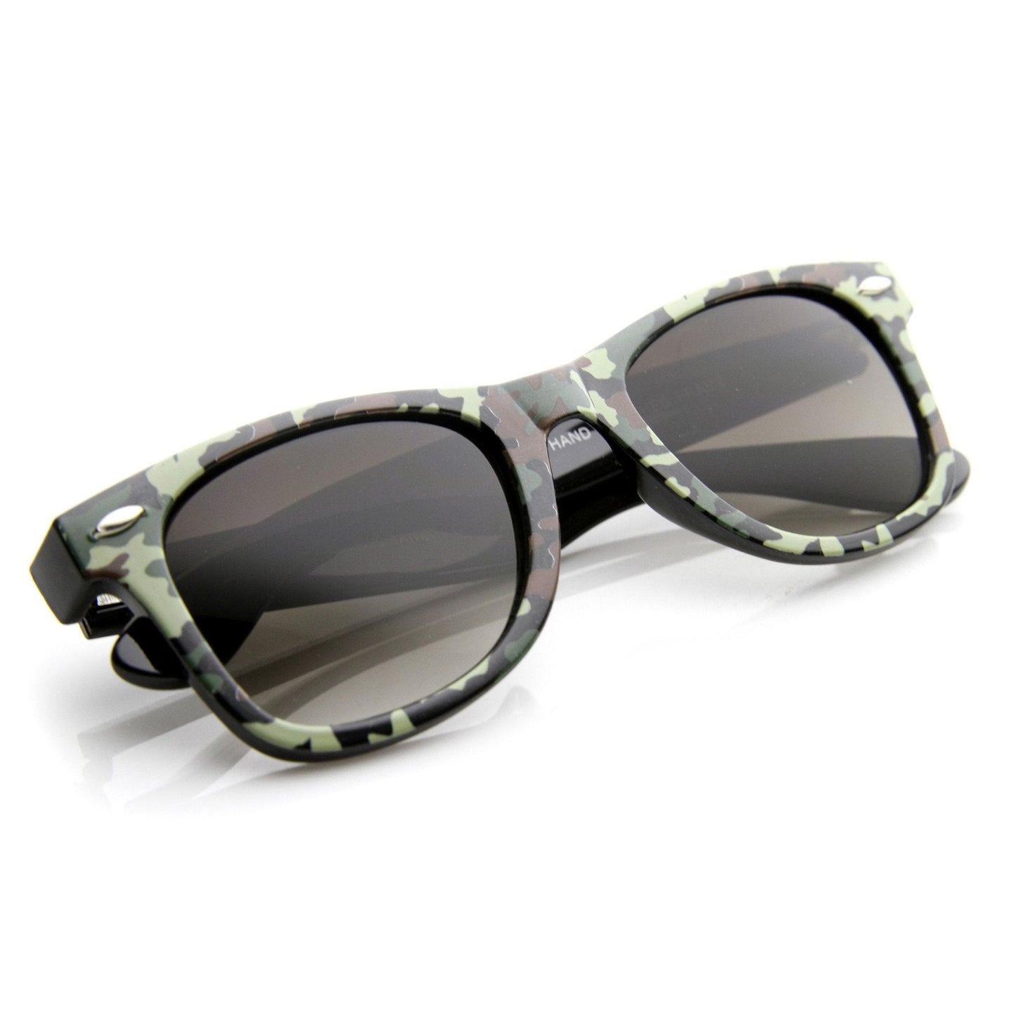 Outdoor Sports Camouflage Pattern Horned Rim Sunglasses 9624
