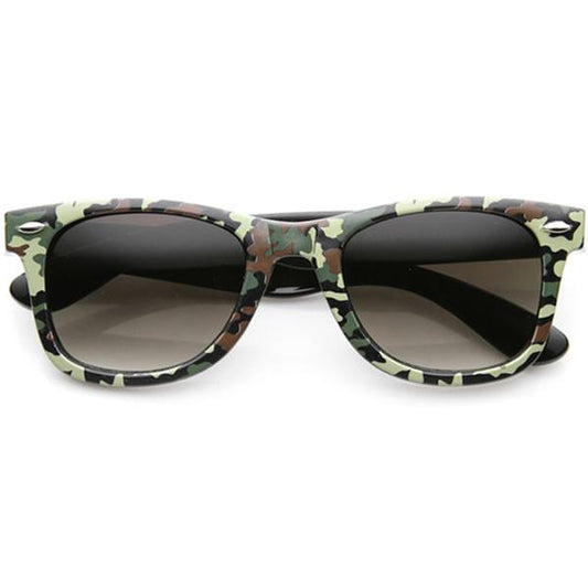 Outdoor Sports Camouflage Pattern Horned Rim Sunglasses 9624