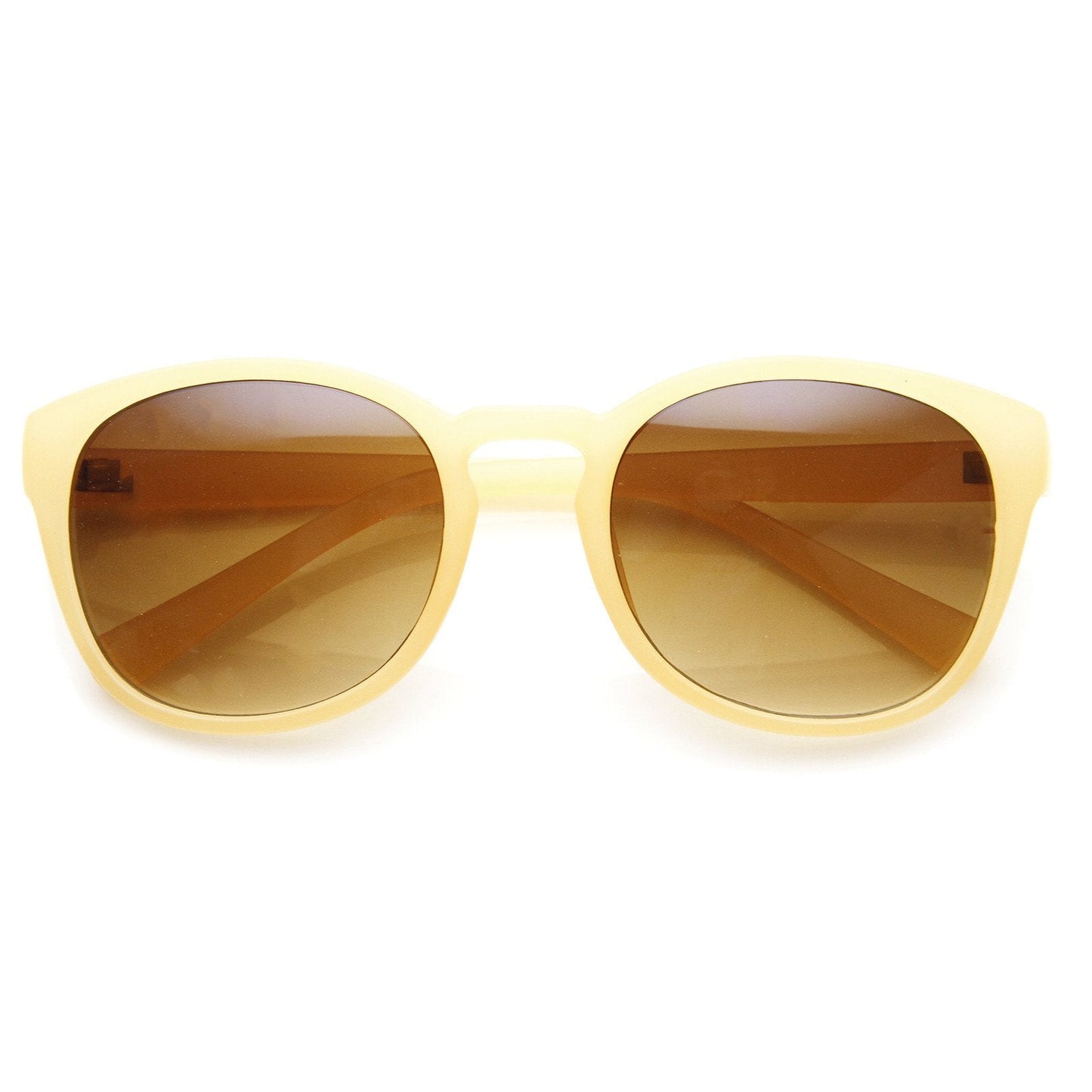 Womens Retro Colorful Pastel P3 Horned Rim Keyhole Sunglasses 9104