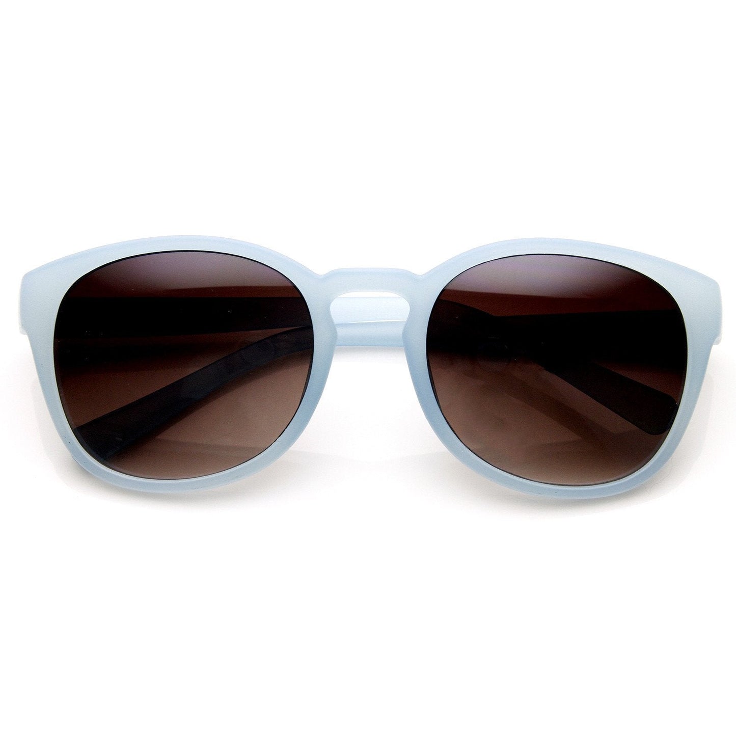 Womens Retro Colorful Pastel P3 Horned Rim Keyhole Sunglasses 9104