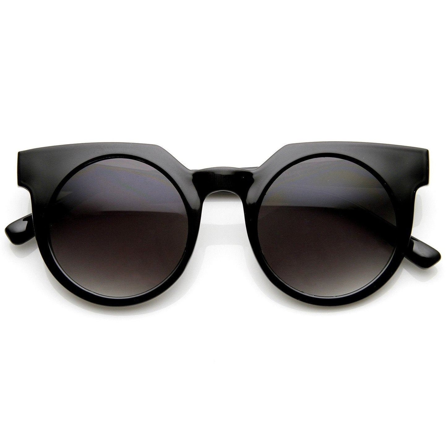 Retro P3 Round Angled Circle Flat Cat Eye Sunglasses 9120