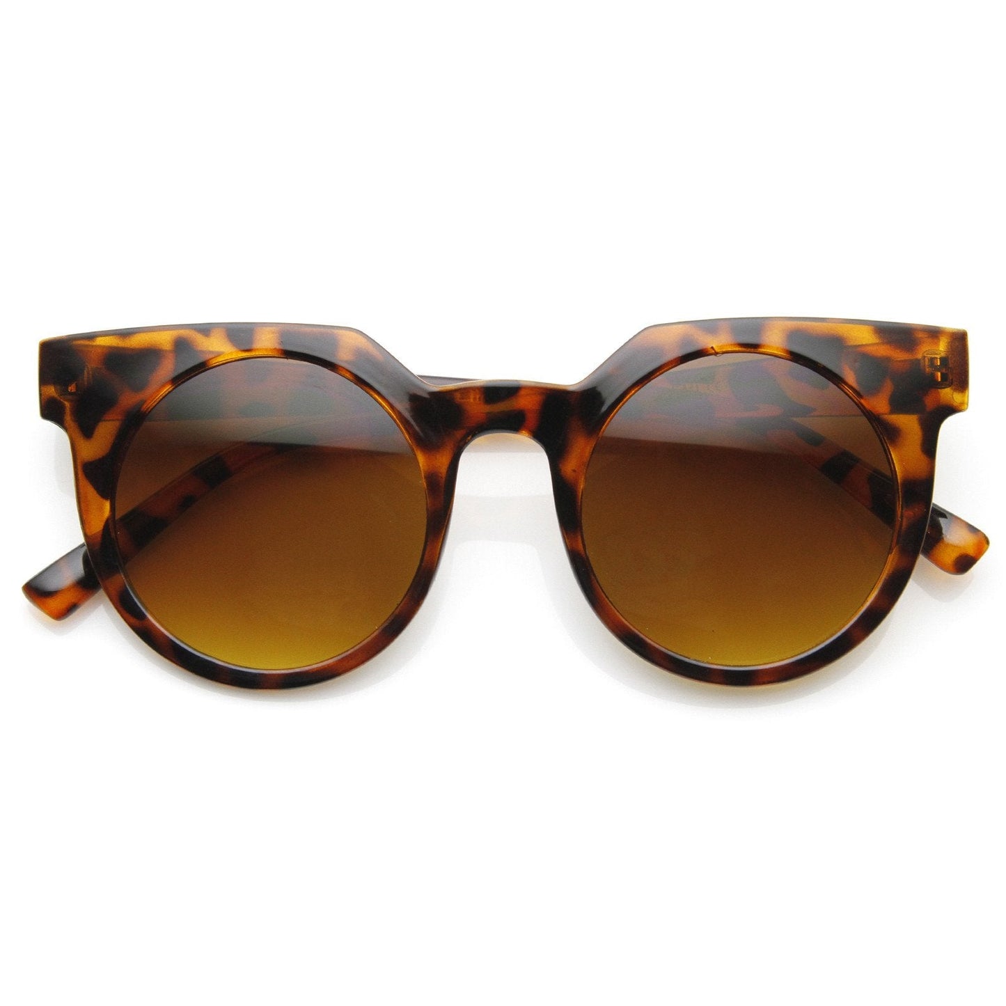 Retro P3 Round Angled Circle Flat Cat Eye Sunglasses 9120