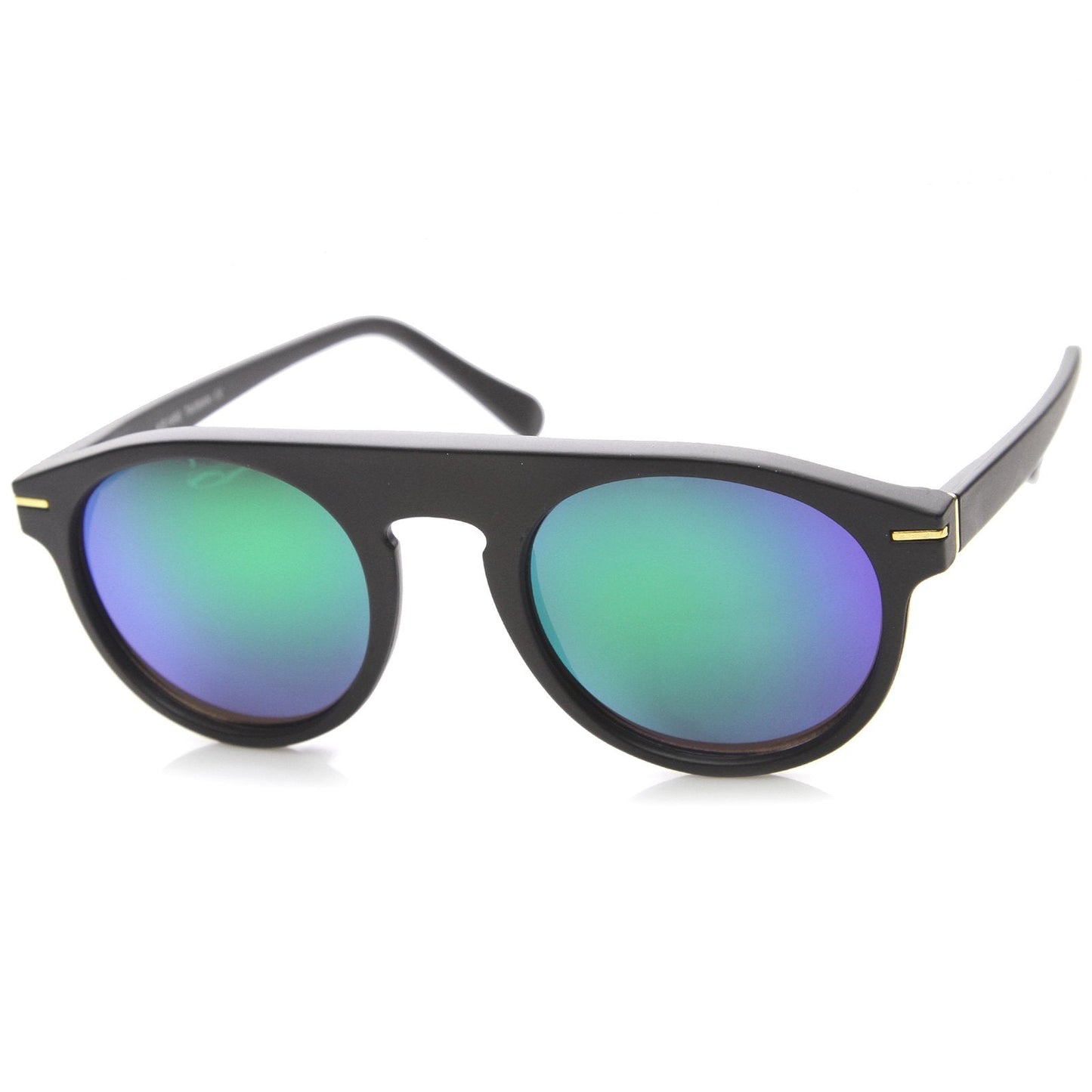 European Mirrored Lens Round P3 Retro Aviator Sunglasses 8758