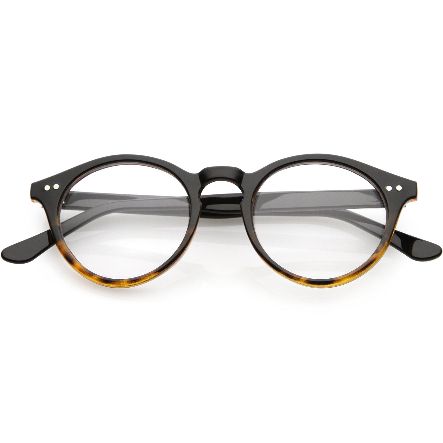 Vintage European Clear Lens Small Round Glasses 8403