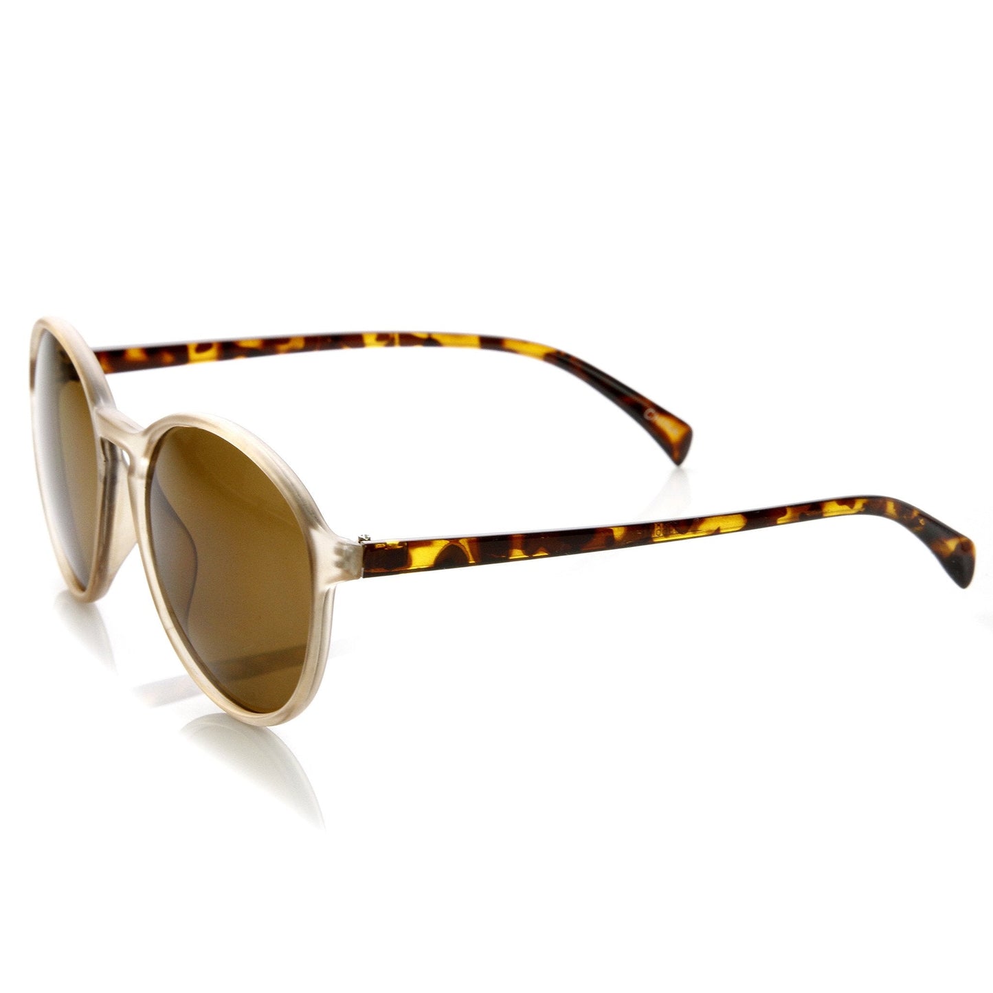 Retro Fashion P3 Matte Finish Keyhole Round Aviator Sunglasses 9178