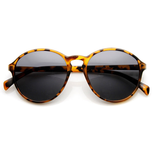 Retro Fashion P3 Matte Finish Keyhole Round Aviator Sunglasses 9178