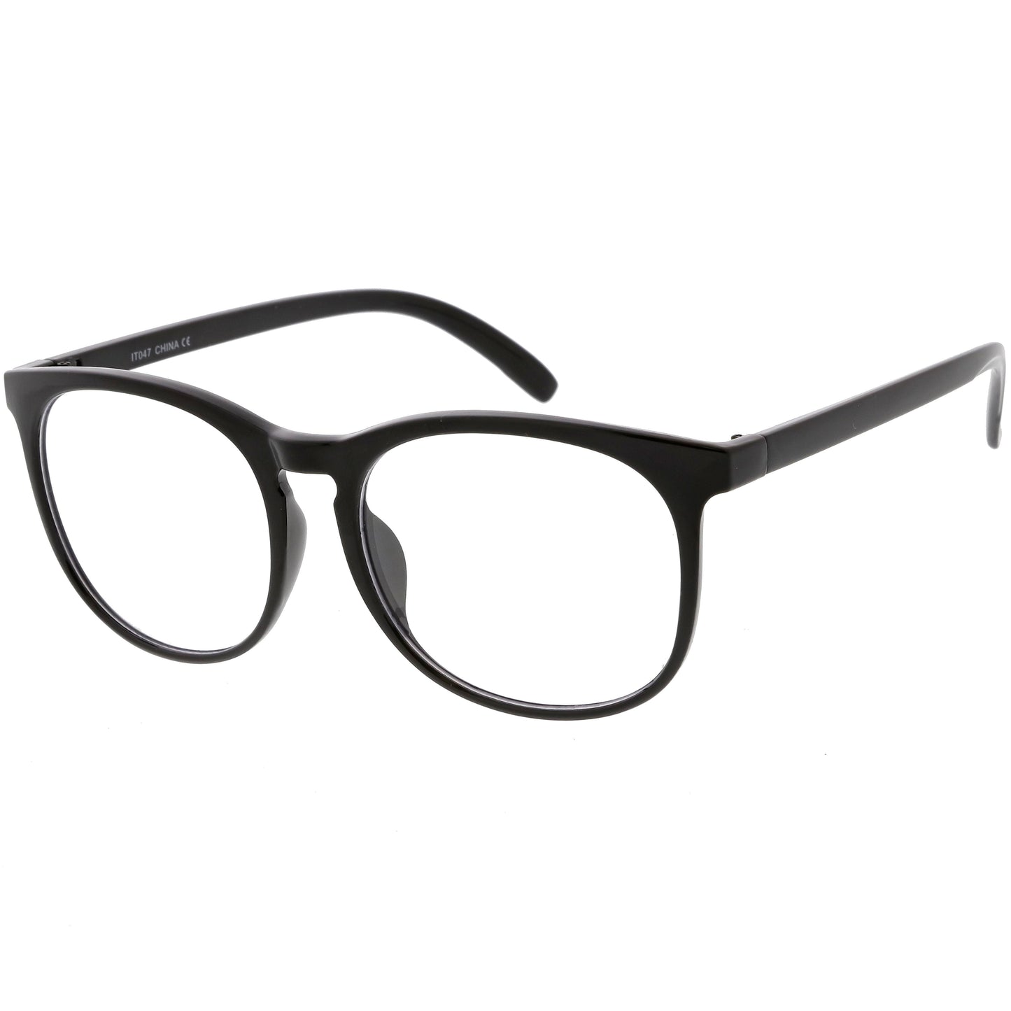 Classic Retro Dapper Round P3 Clear Lens Glasses C877
