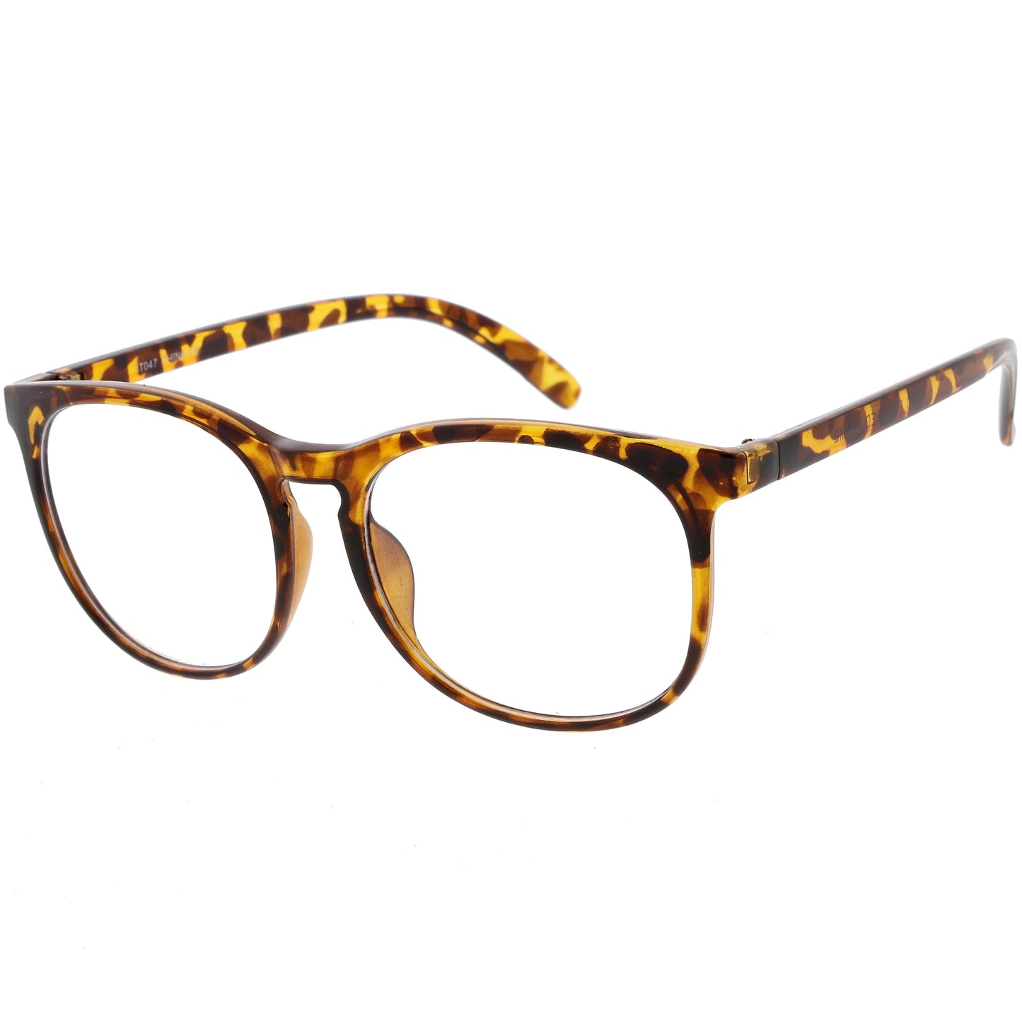 Classic Retro Dapper Round P3 Clear Lens Glasses C877