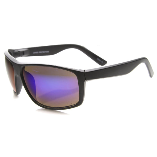 Men's Active Sports Mirror Lens Square Jacket Sunglasses A068