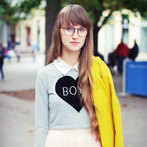 Vintage Dapper Indie Fashion Clear Lens Round Glasses 8768