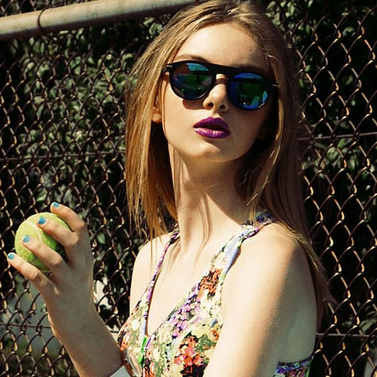 European Mirrored Lens Round P3 Retro Aviator Sunglasses 8758