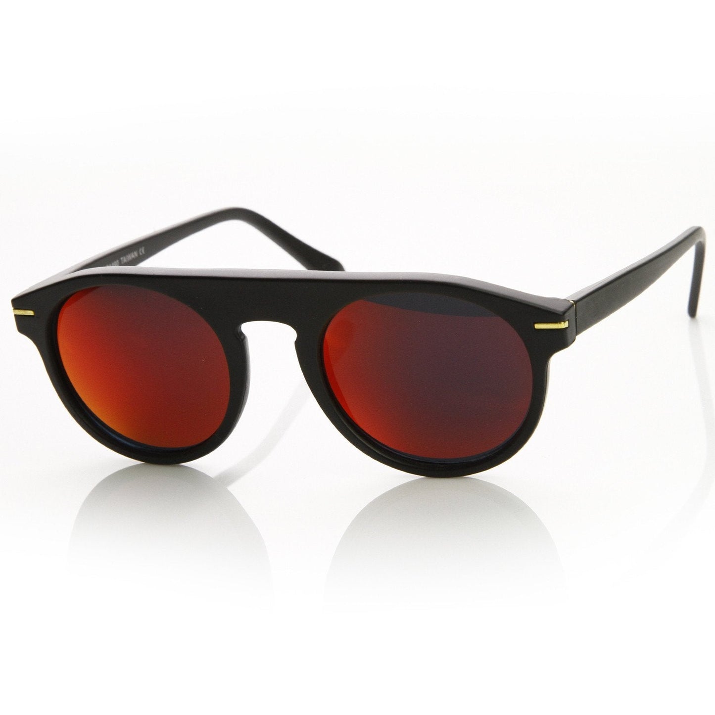 European Mirrored Lens Round P3 Retro Aviator Sunglasses 8758